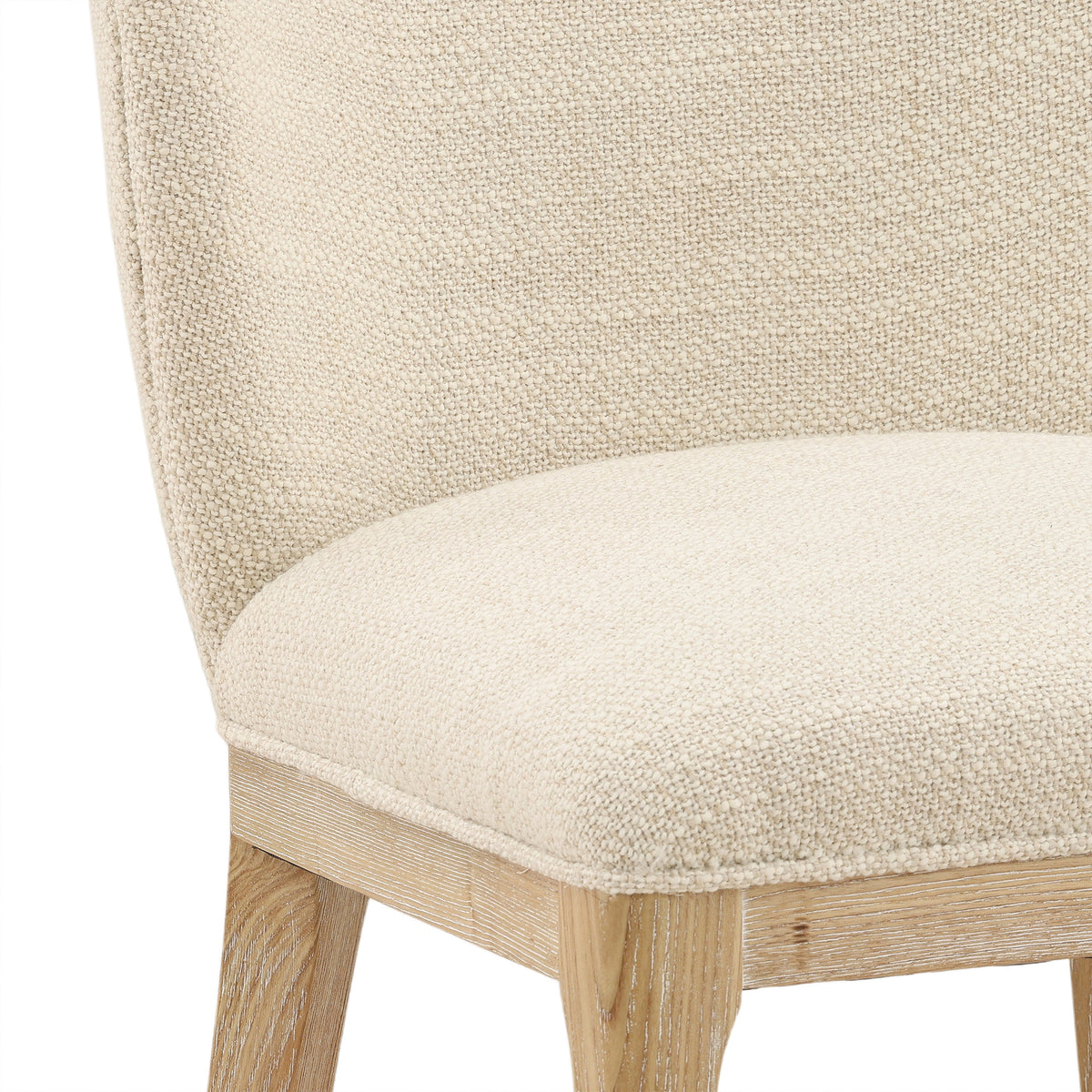 Keiran Upholstered Dining Chair with Ash Wood Frame