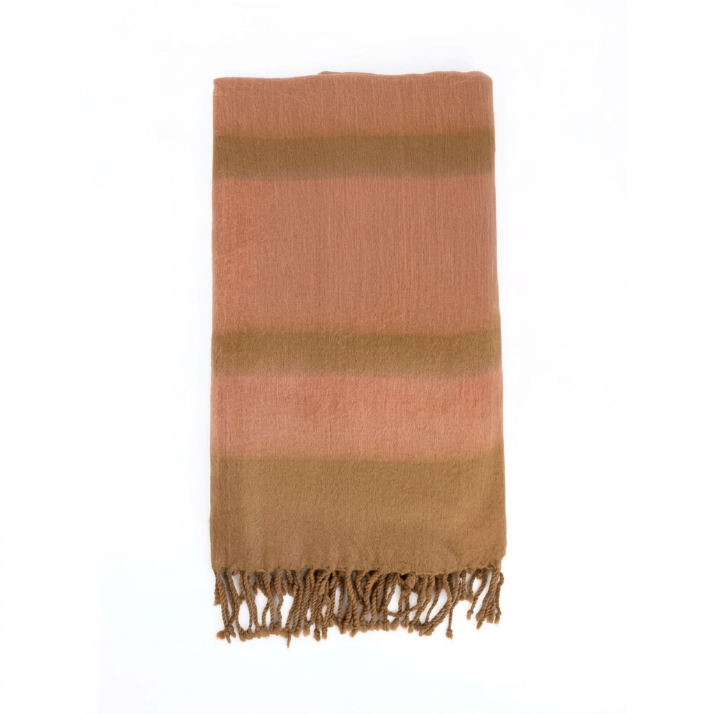 Copper & Coral handwoven alpaca throw blanket, Kallpa Collection, made in Ecuador