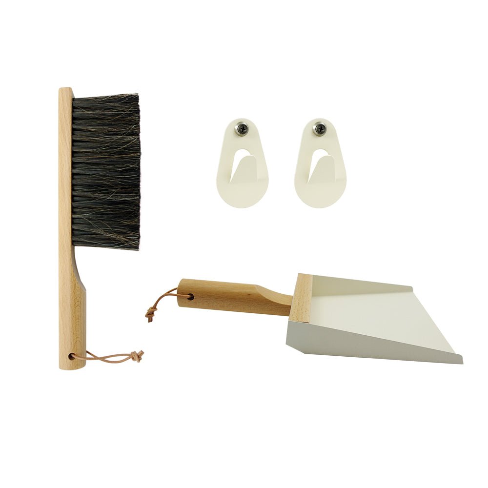 Andrée Jardin Mr. and Mrs. Clynk Cream Dustpan & Brush "Coffret" Gift Set Andrée Jardin andree-jardin-mr-and-mrs-clynk-cream-dustpan-brush-coffret-gift-set - French Dry Goods