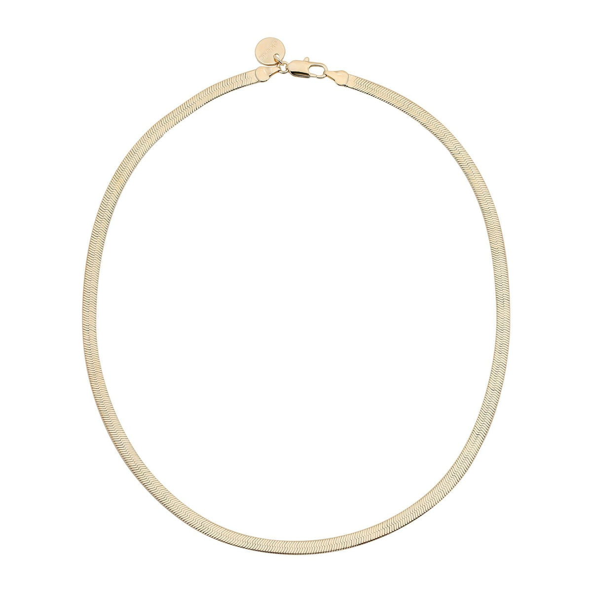 Gold Herringbone Chain Necklace from 5mm Viper Chain Necklace collection