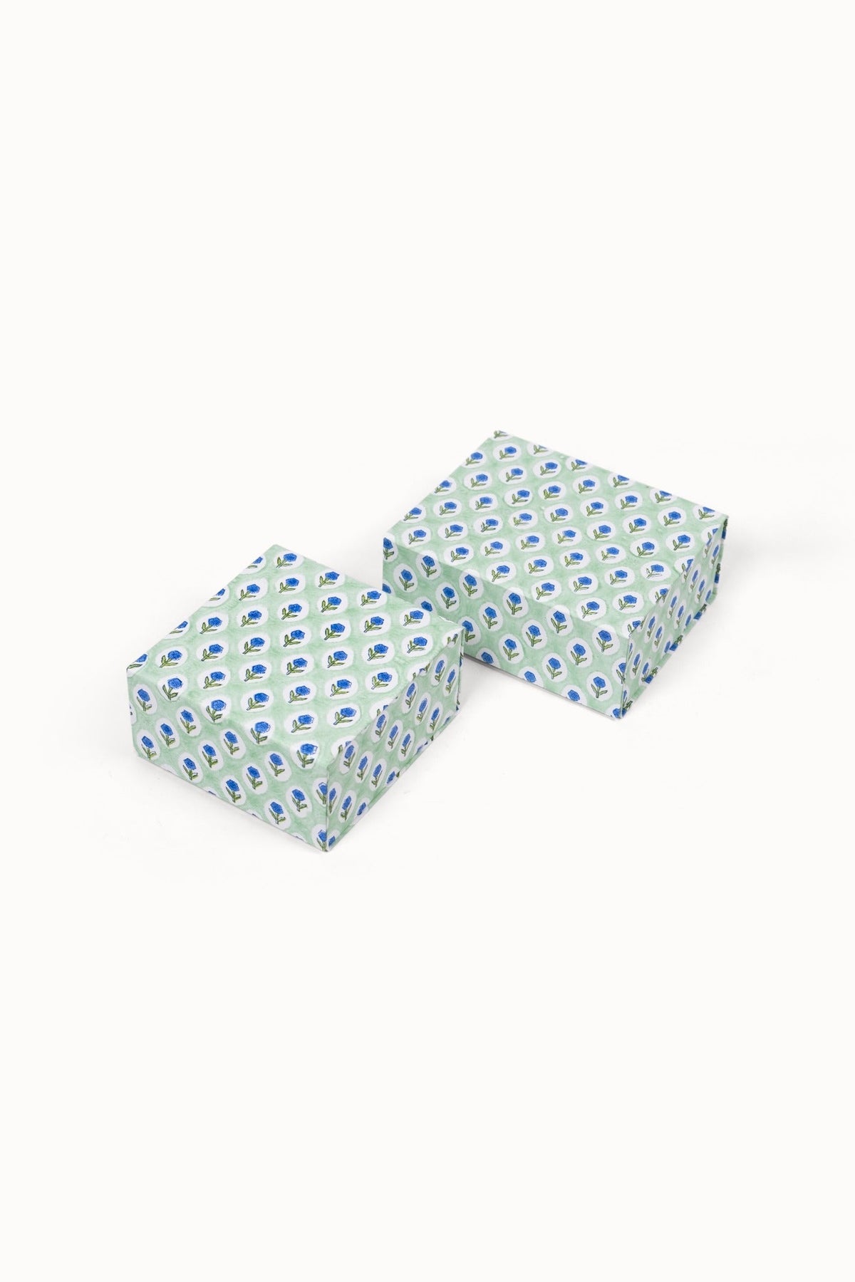 Mint decorative storage boxes closed