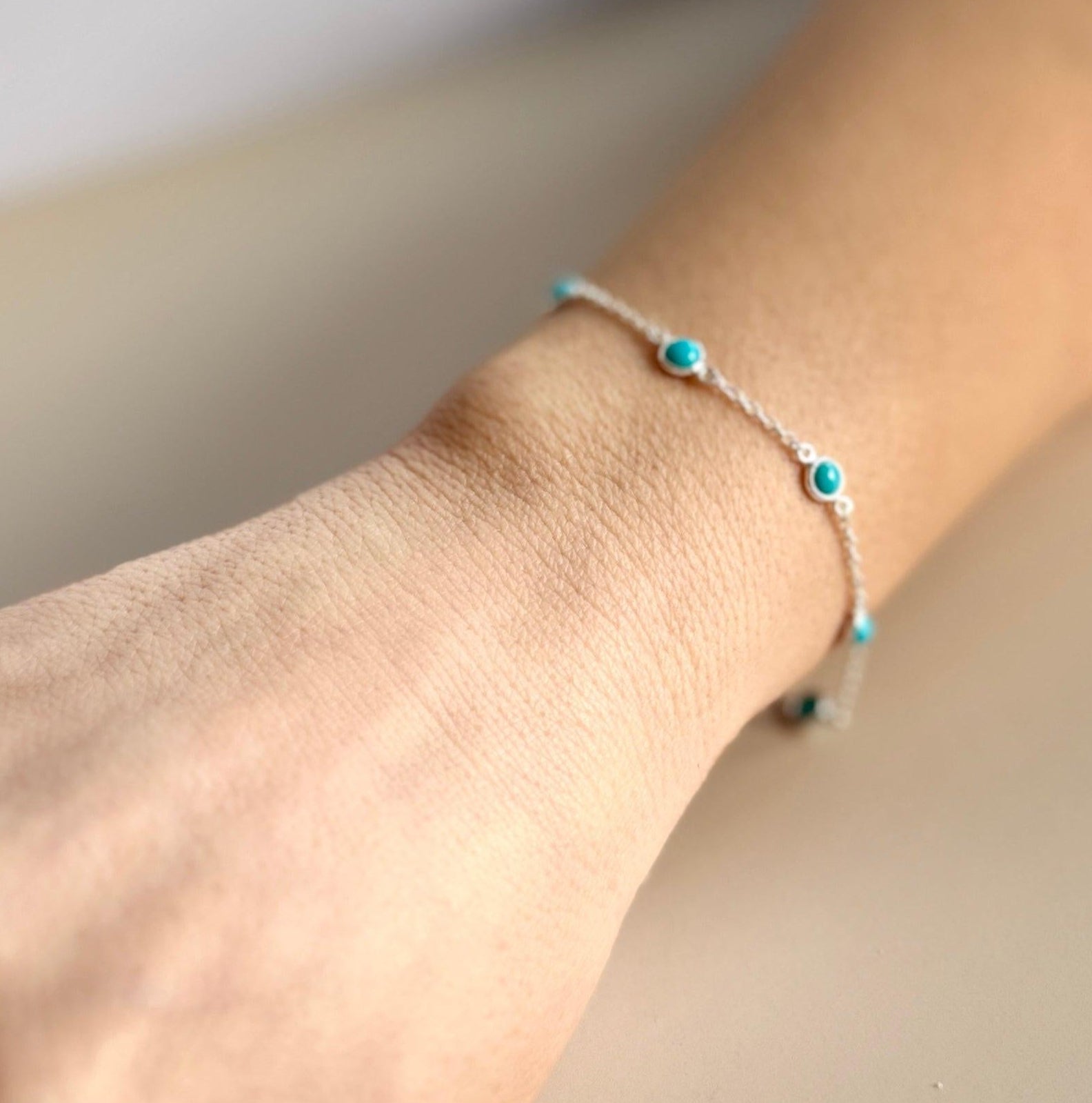 December Birthstone Turquoise Bracelet – A Meaningful Gift of Protection & Calm minimal everyday fine jewelry in solid gold and sterling 925 silver with natural gemstones.