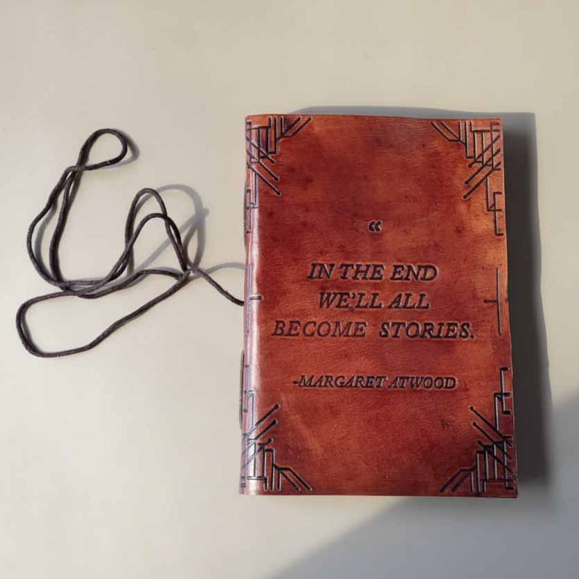 Personalized leather journal with meaningful quote – eco-conscious gift for writers, creatives, and thinkers