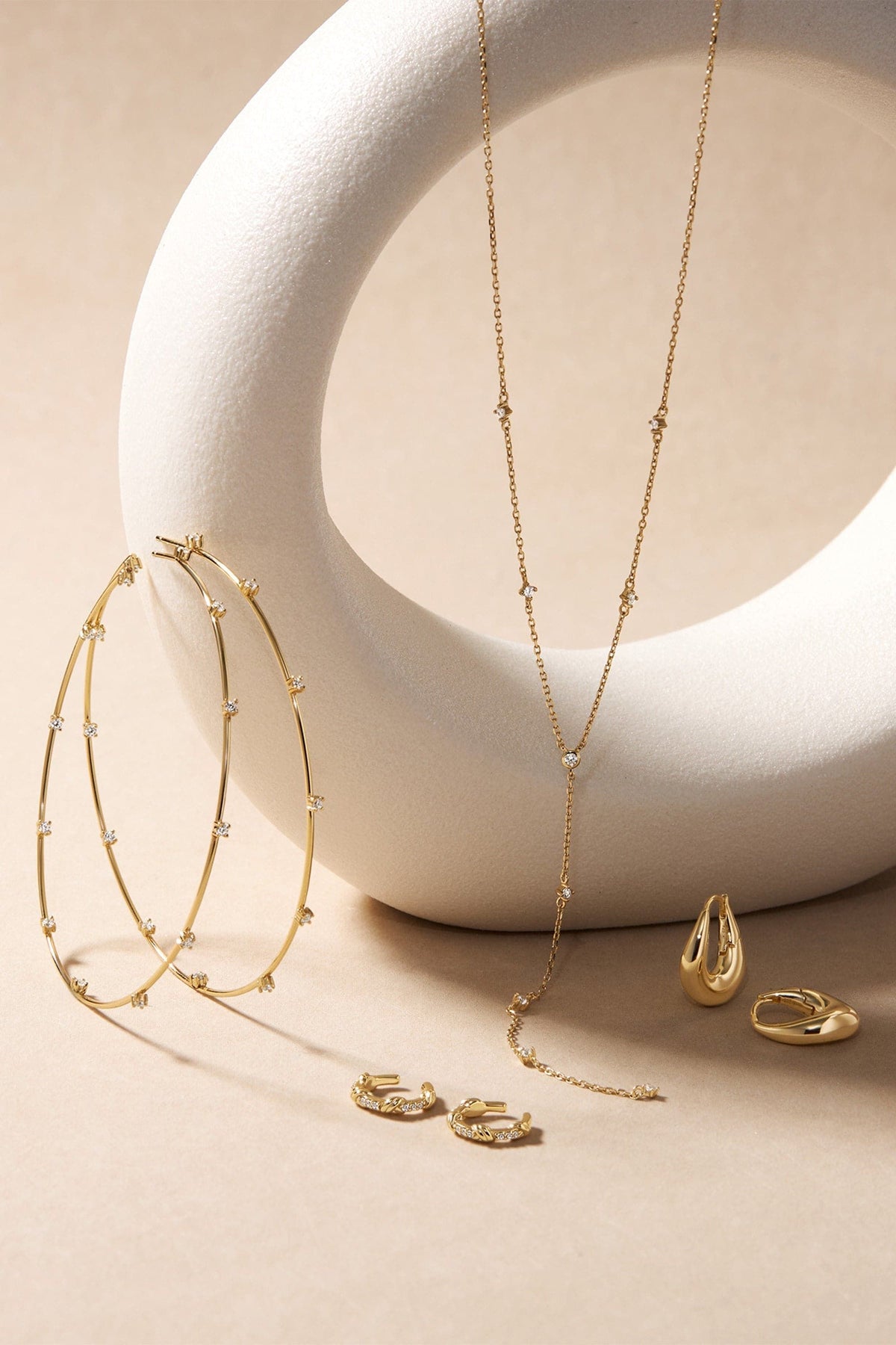 CZ Studded Lariat