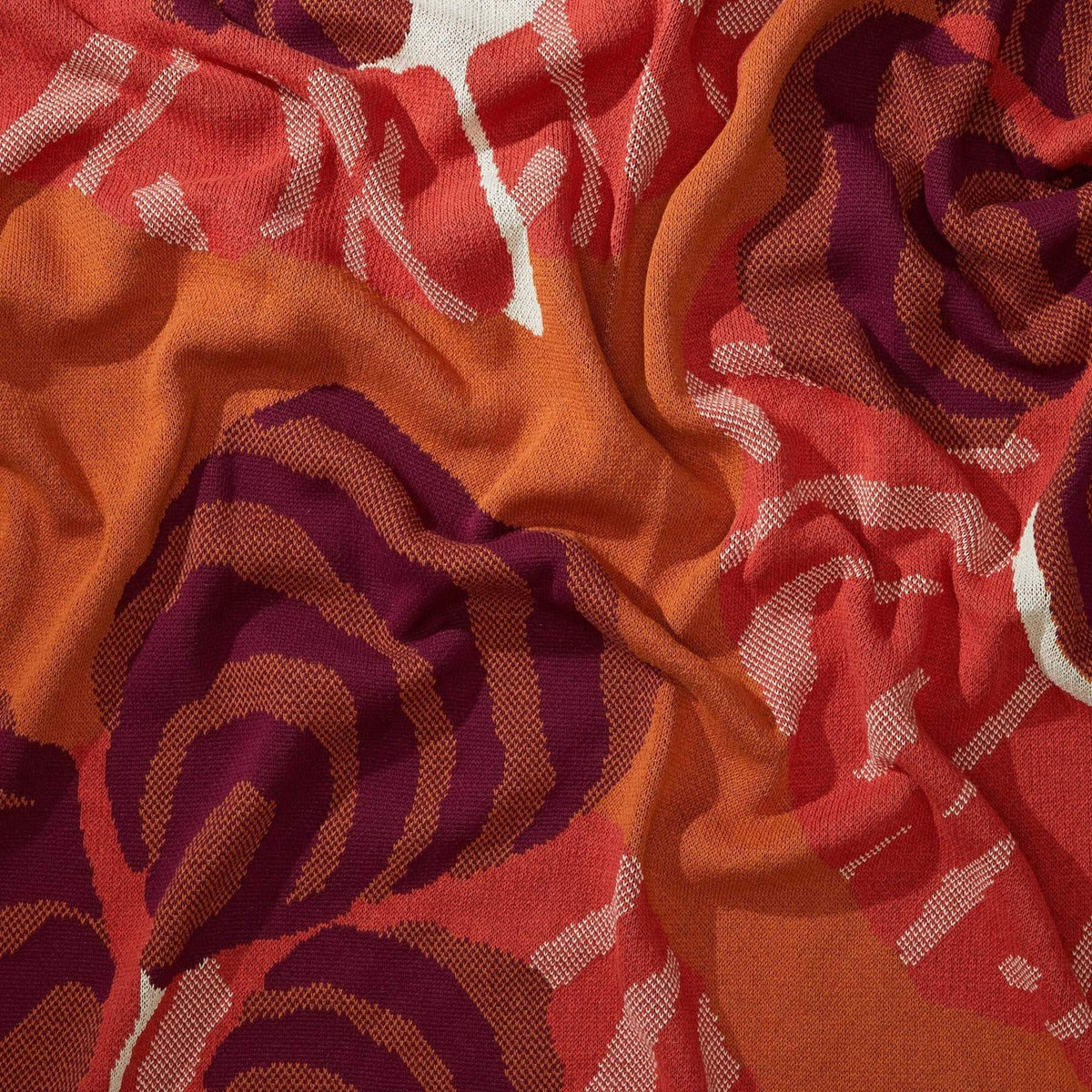 In2Green Eco Throw Cotton Sustainable Knit Floral Throw Blanket - Floréal 7 by E.A. Seguy