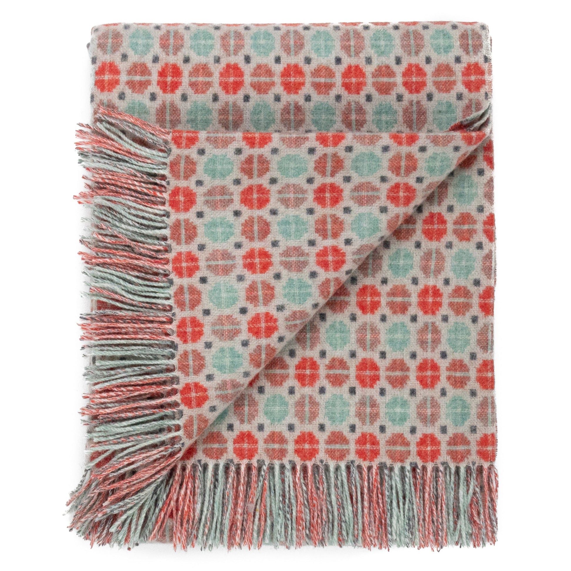 Southampton Home Merino Wool Medallion (Melon)-Throws and Blankets-[bar code]-Prince of Scots