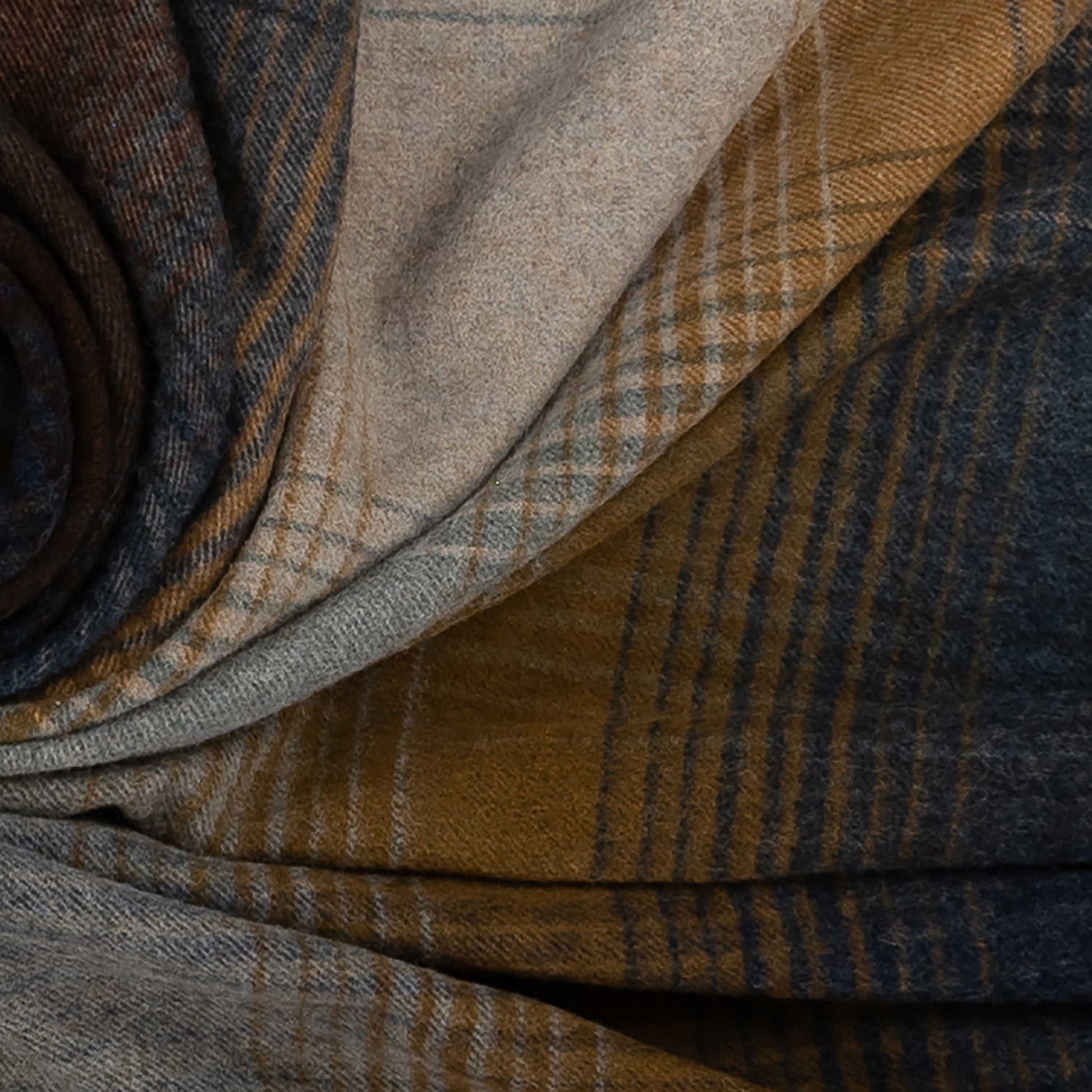 Highland Tweeds Shetland Lambswool Ombre Throw (Blue) Available 4/25-Throws and Blankets-[bar code]-Prince of Scots