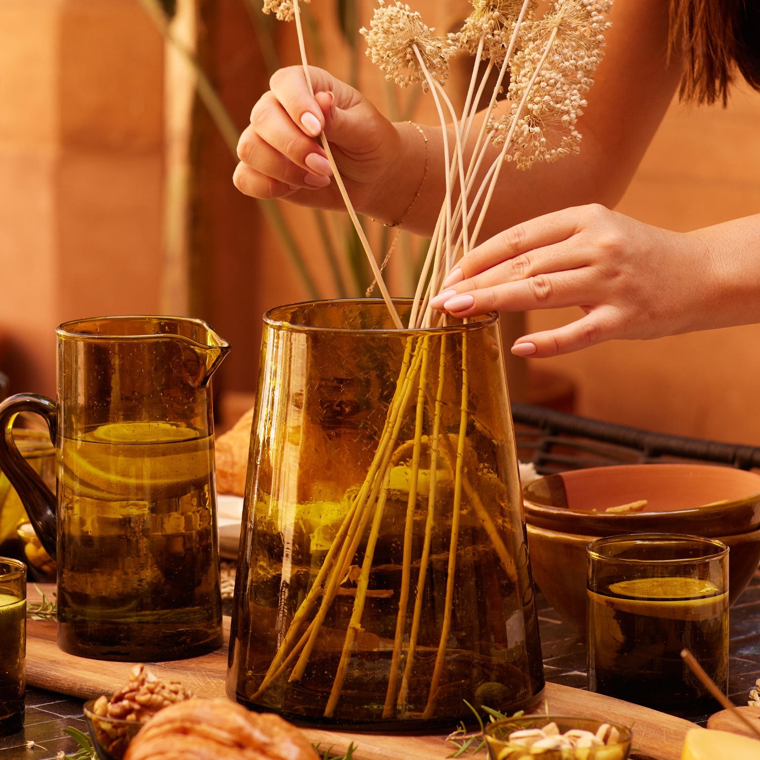 Moroccan Handcrafted Glass Vase