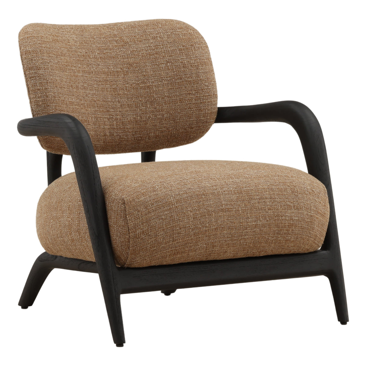 Aren Burlap & Mindi Wood Accent Chair
