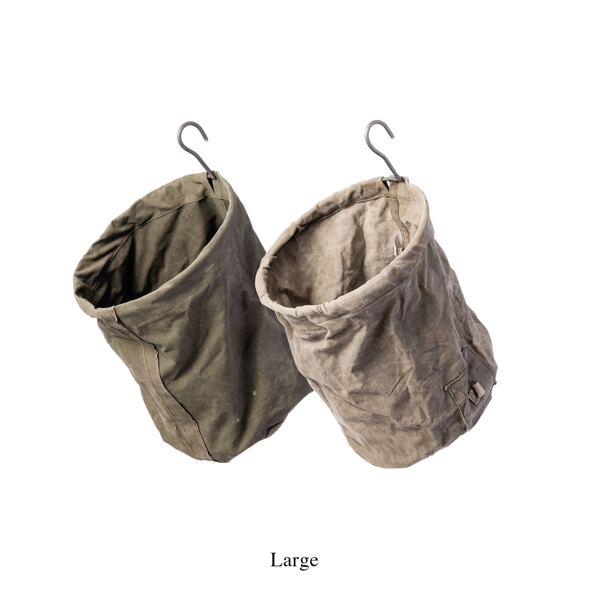 Vintage Tent Fabric Hook Basket 3