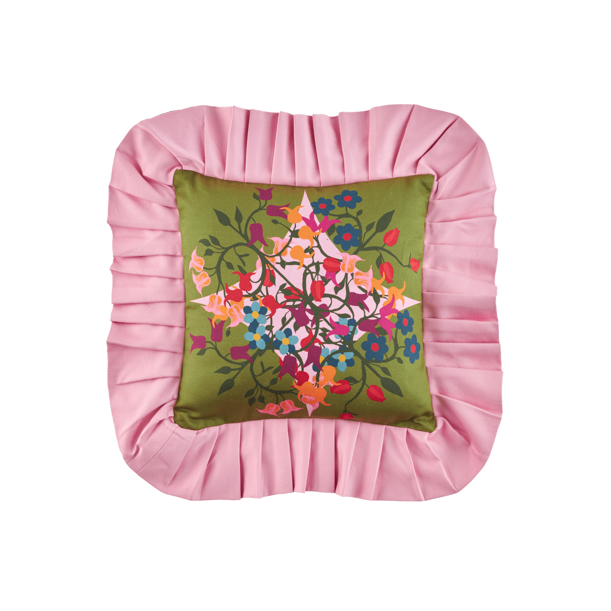 Ruffled Pillow Cover Blumen