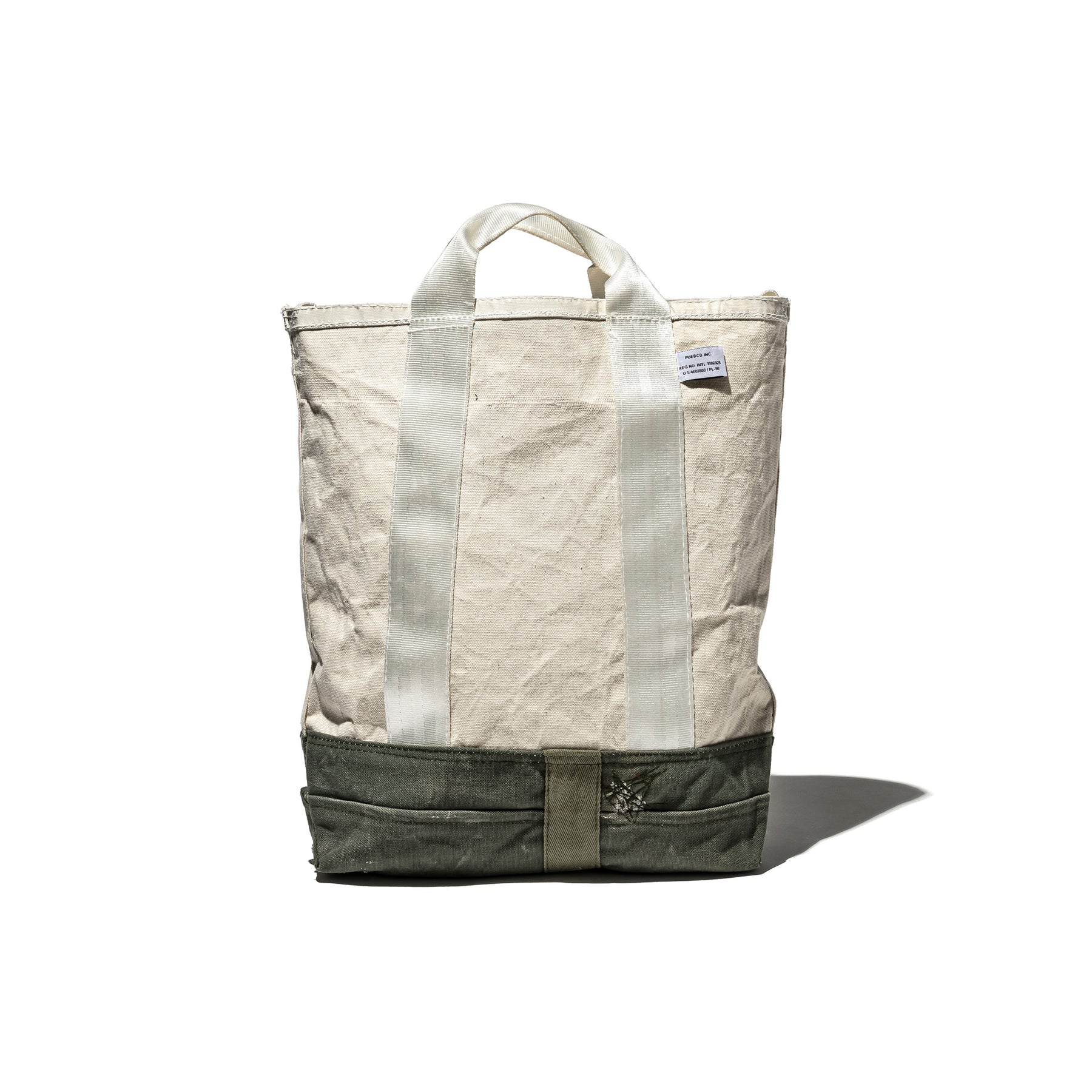 laminated fabric x vintage fabric bag puebco 504575 6