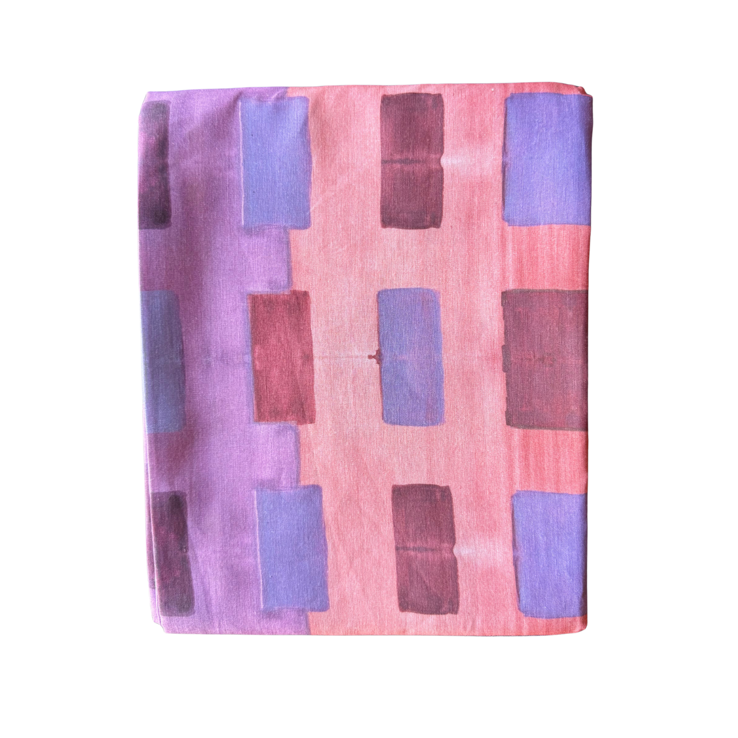 Pink Tapestry linen tablecloth round styled on round dining table - Goldie Home
