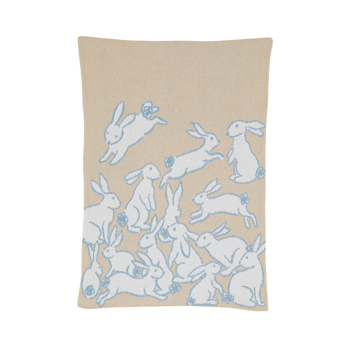 In2Green Eco Baby Throws Baby Cotton Knit Blanket - Bunnies