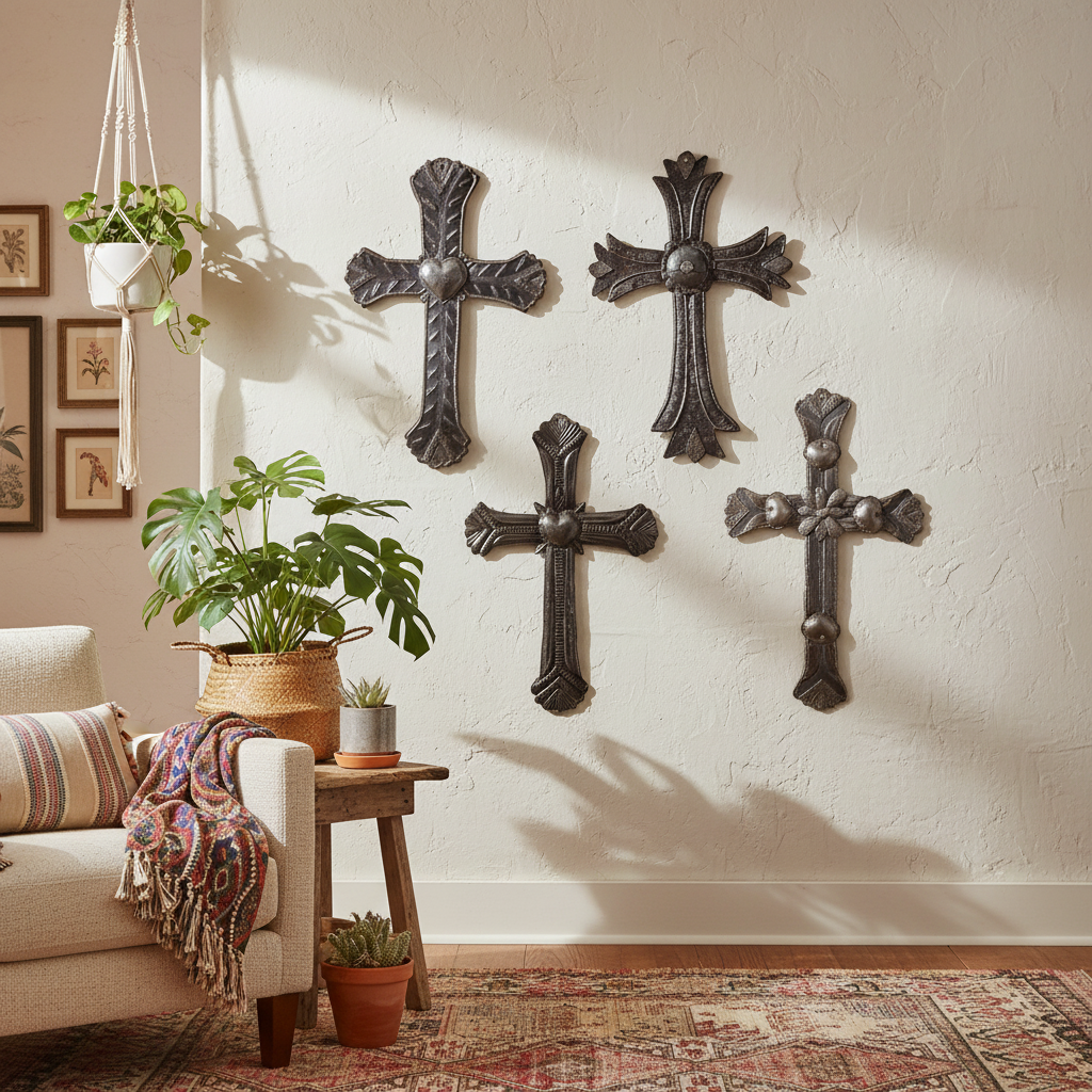 Large Crosses Set of 4 - lifestyle indoor living room