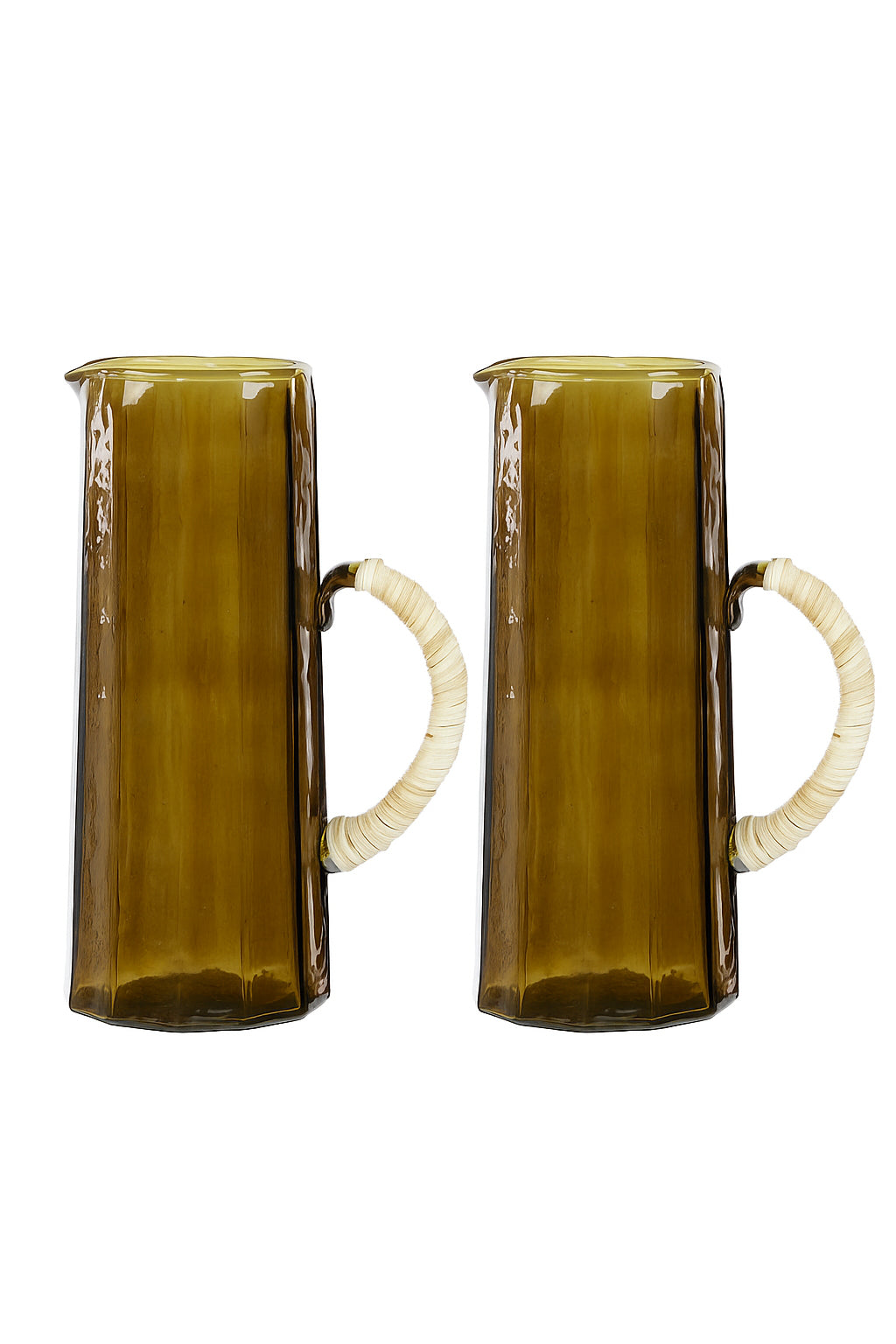 Hammered water pitcher, Brown- 6.25 x 9.5 Inches ( Set of 2 )