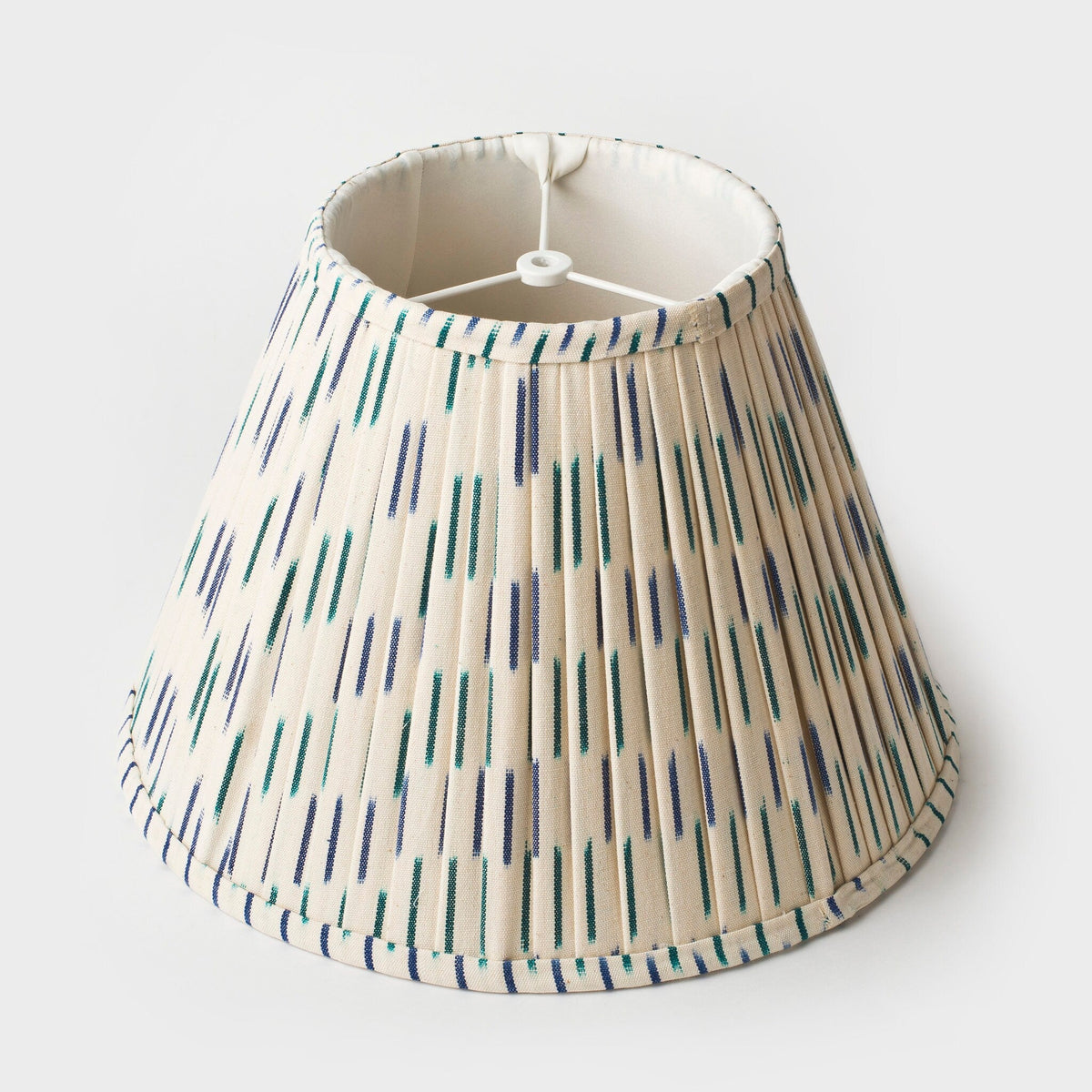 Close-up of pleated ikat fabric pattern
