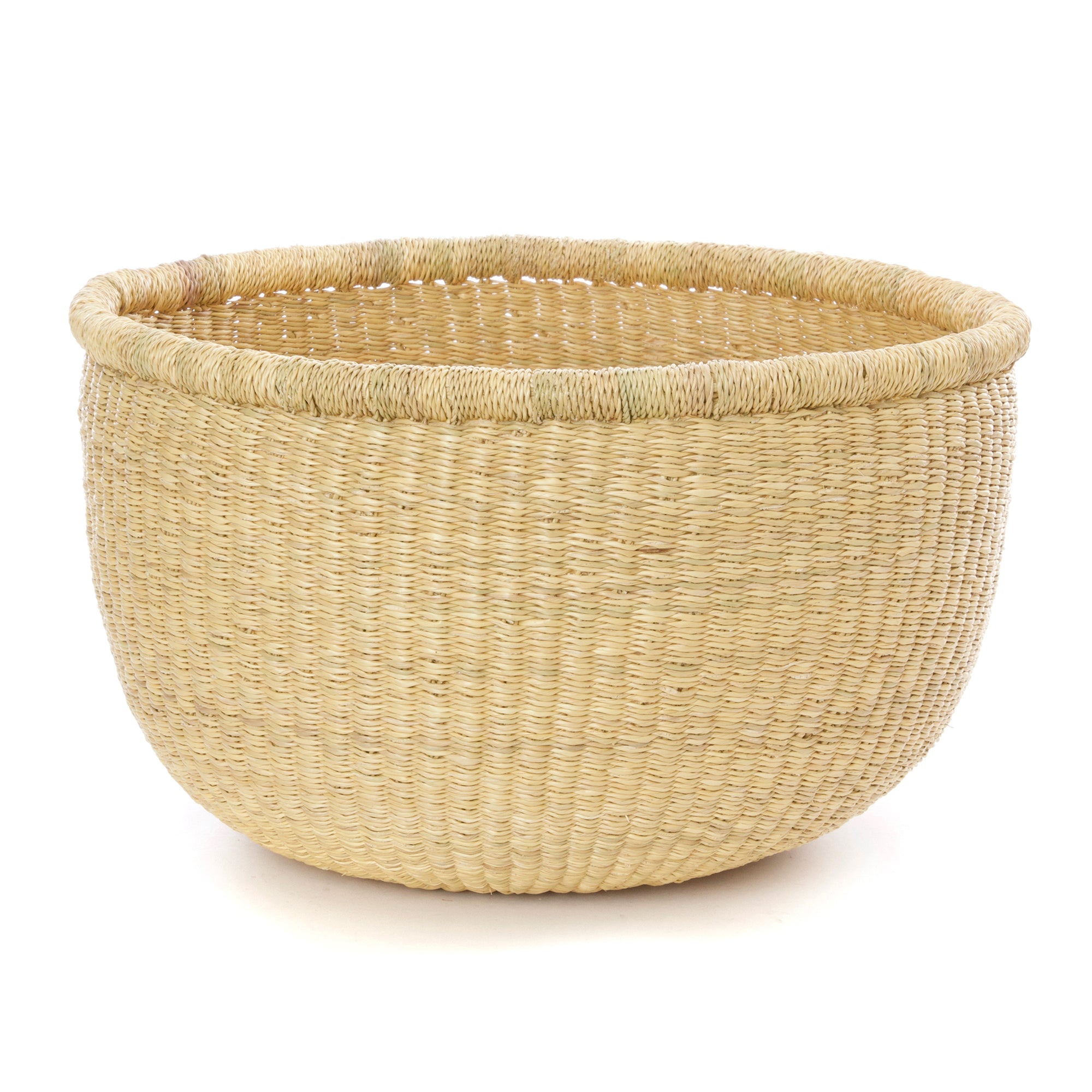 All Natural Round Bolga Storage Basket