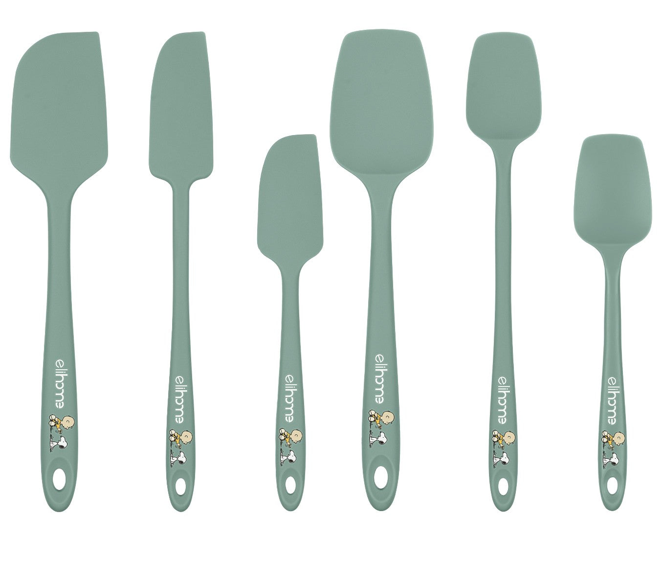Elihome x Peanuts 6 Piece Silicone Spatula Set