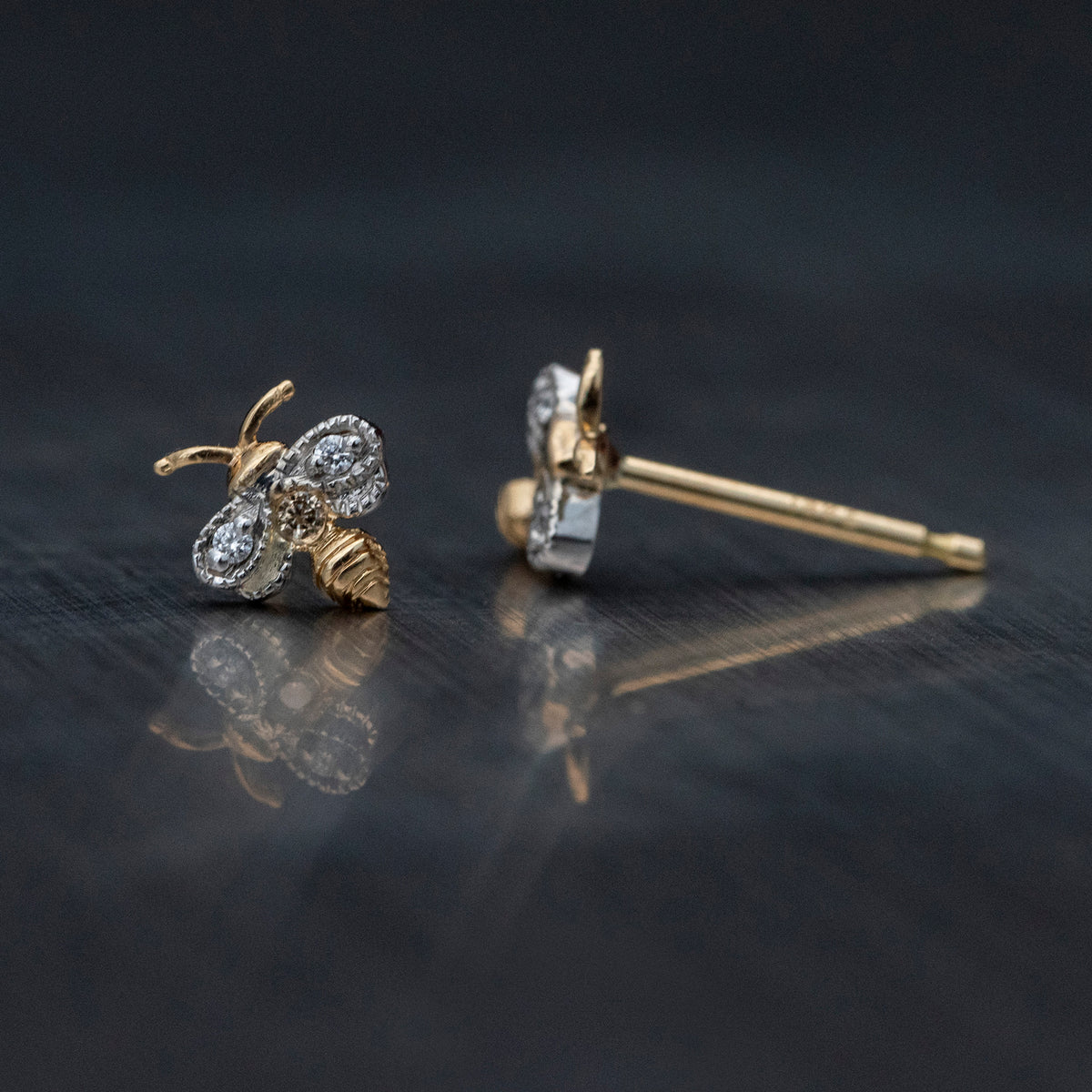 Perdita Minima 18K Gold Diamond Studs