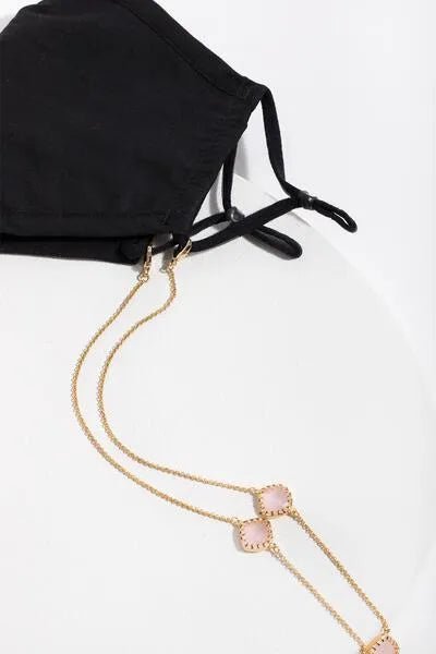 Gemstone Convertible Mask Chain Pink