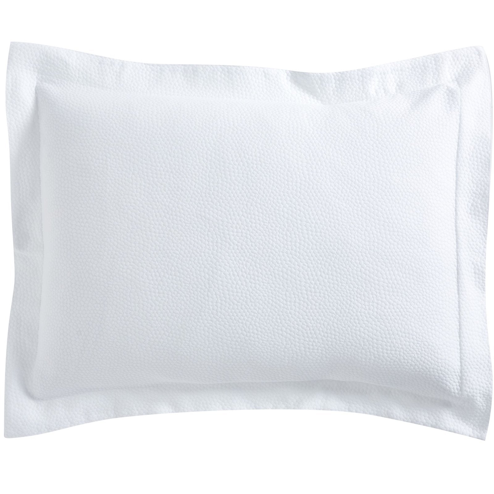 KS-258-2036_1|Crisp white textured coverlet pillow sham, adding a refined, subtle pattern and luxurious feel to any bed. Elegant design.