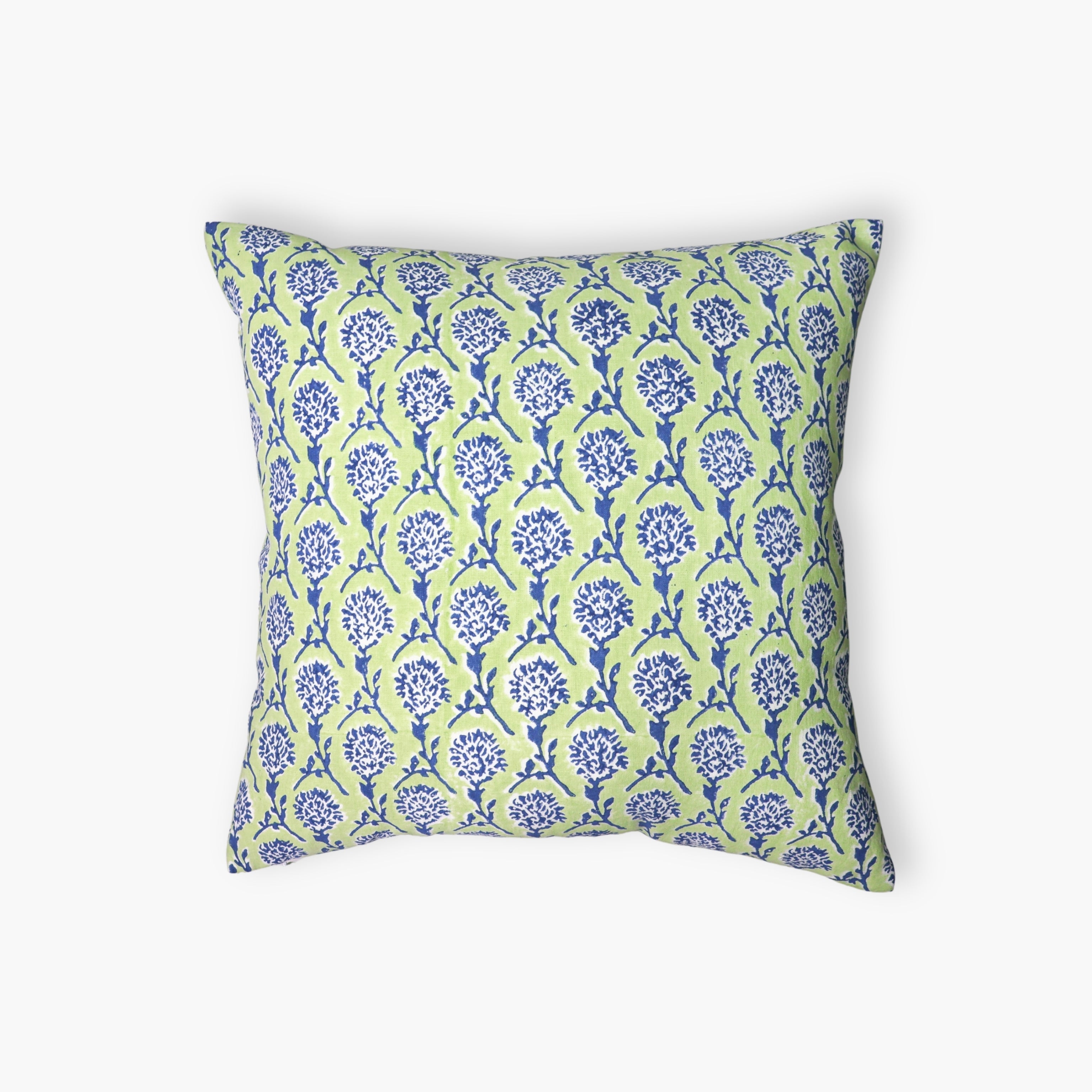 Nikhar Pure Linen Throw Pillow Cover - Lily Green