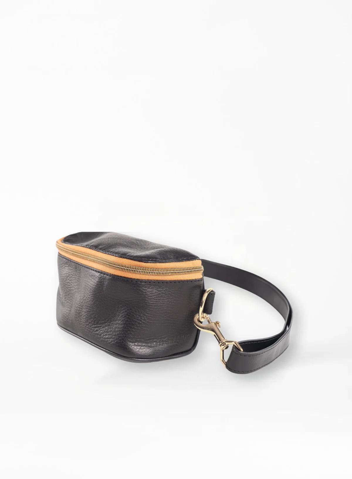 hip bag in black from our spring collection - back view.