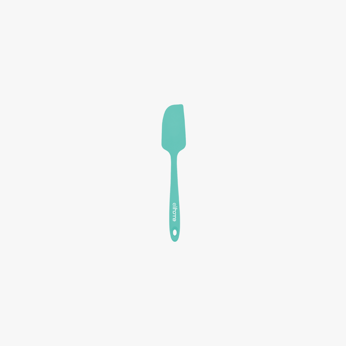 Elihome Mini Silicone Spatula in Tiffany Blue, 8.7 inches by 1.5 inches with seamless one piece design, reinforced steel core and ergonomic non-slip handle