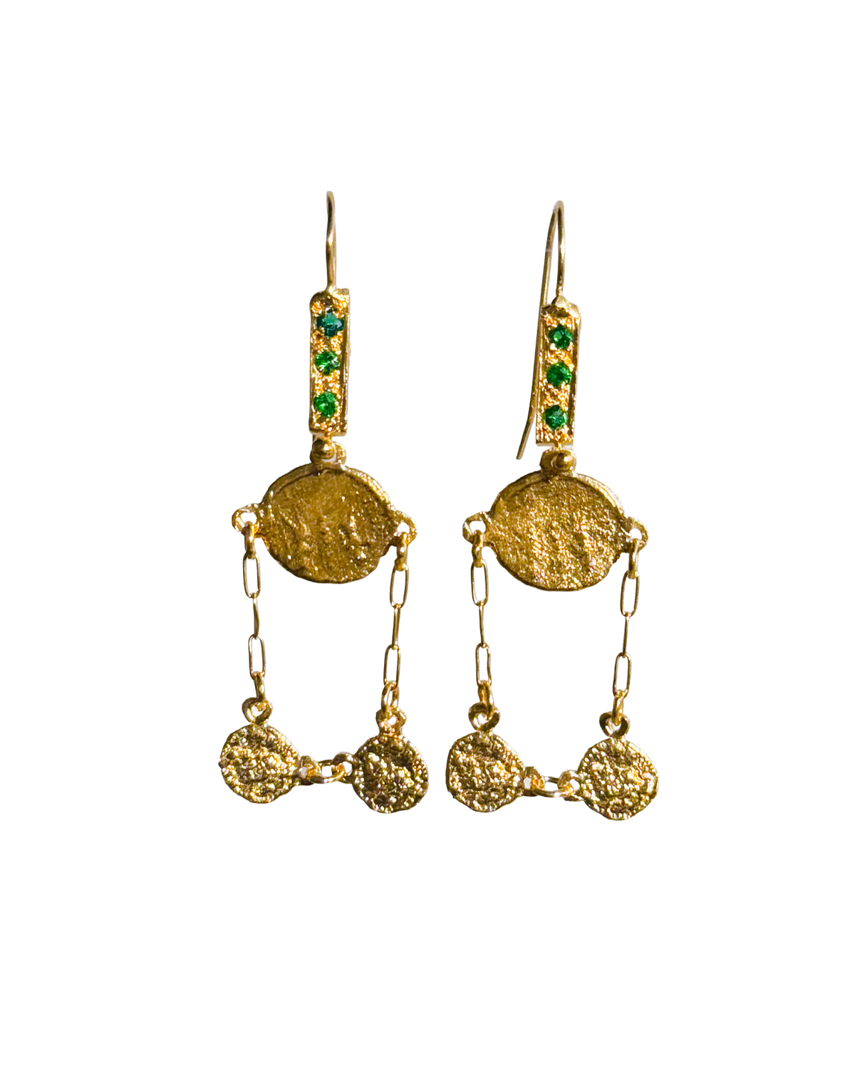 I Don't Know You Now Emerald Stone Earrings
