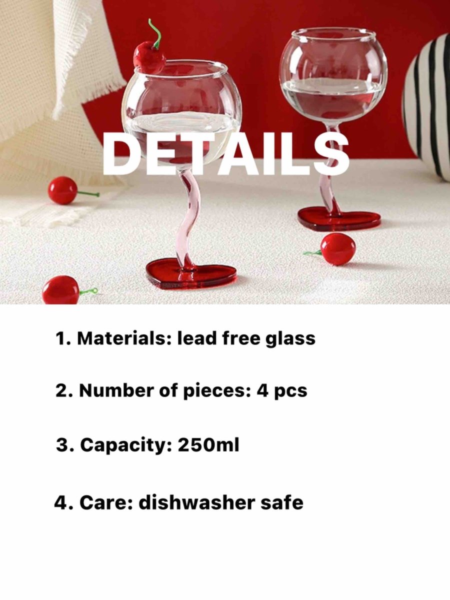 Valentine's Gift Box: Retro Wavy Goblet Set of 4 Pcs - Gifts for Valentine's Day, Wedding, Anniversary - Stemware - Valentine's Gift Box: Retro Wavy Goblet Set of 4 Pcs - INSPECIAL HOME
