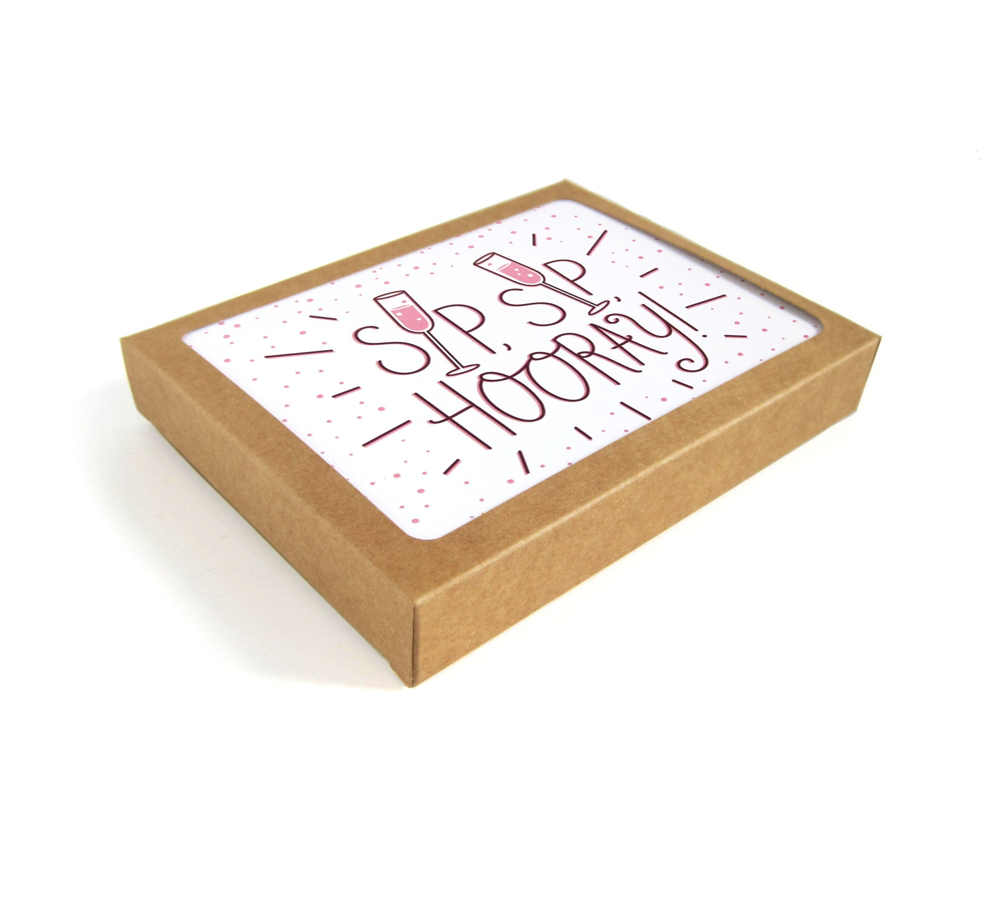 Pack of 8 Sip Sip Hooray cards 