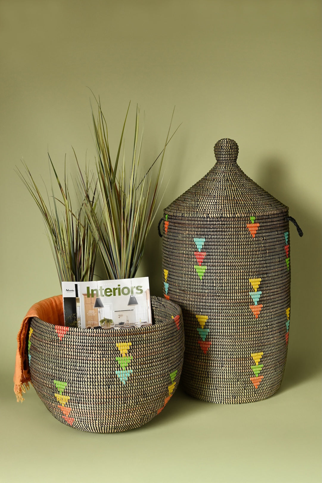 Prism Triangles Deep Storage Basket