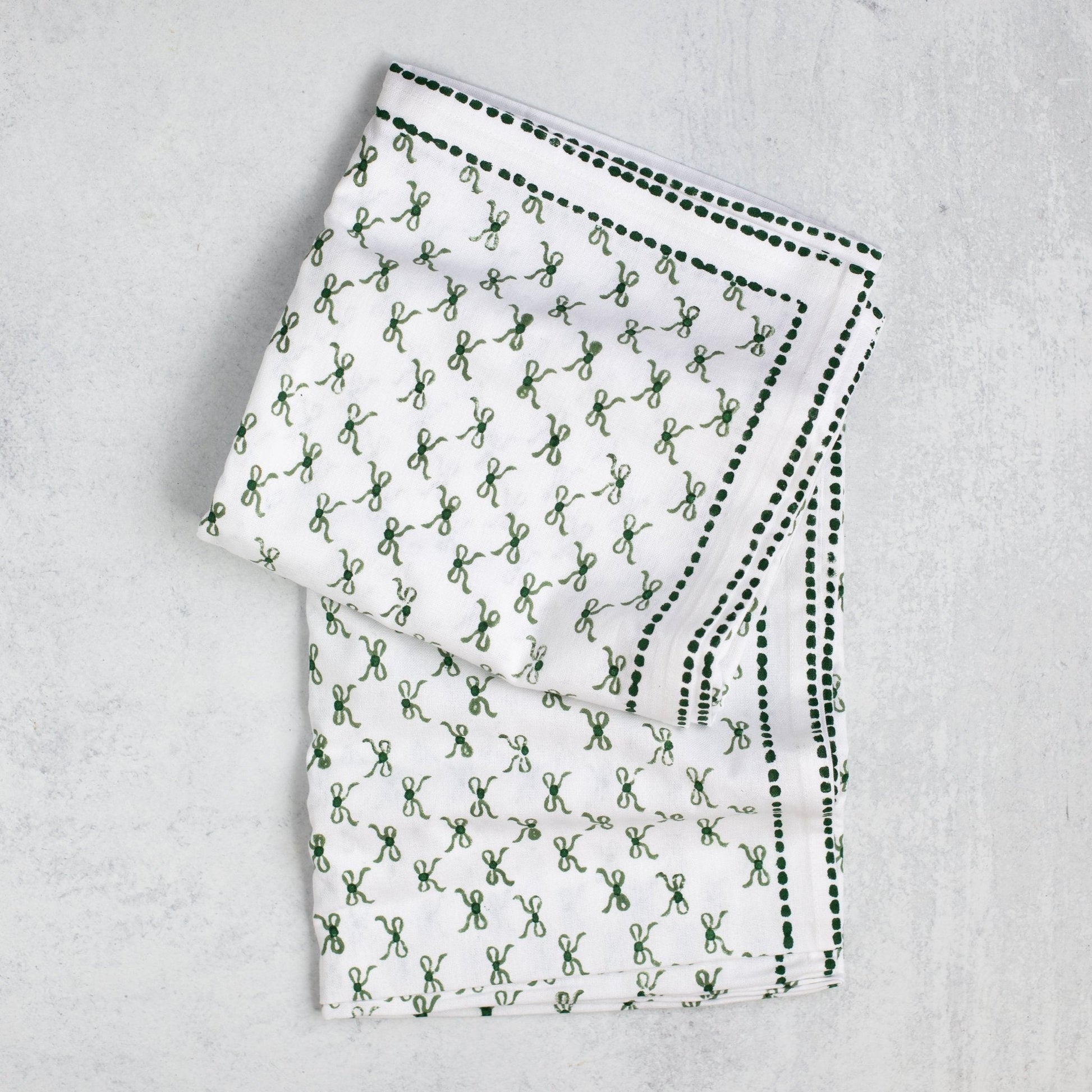 Table Throw - Bow, Sage & Evergreen - The Mended Company