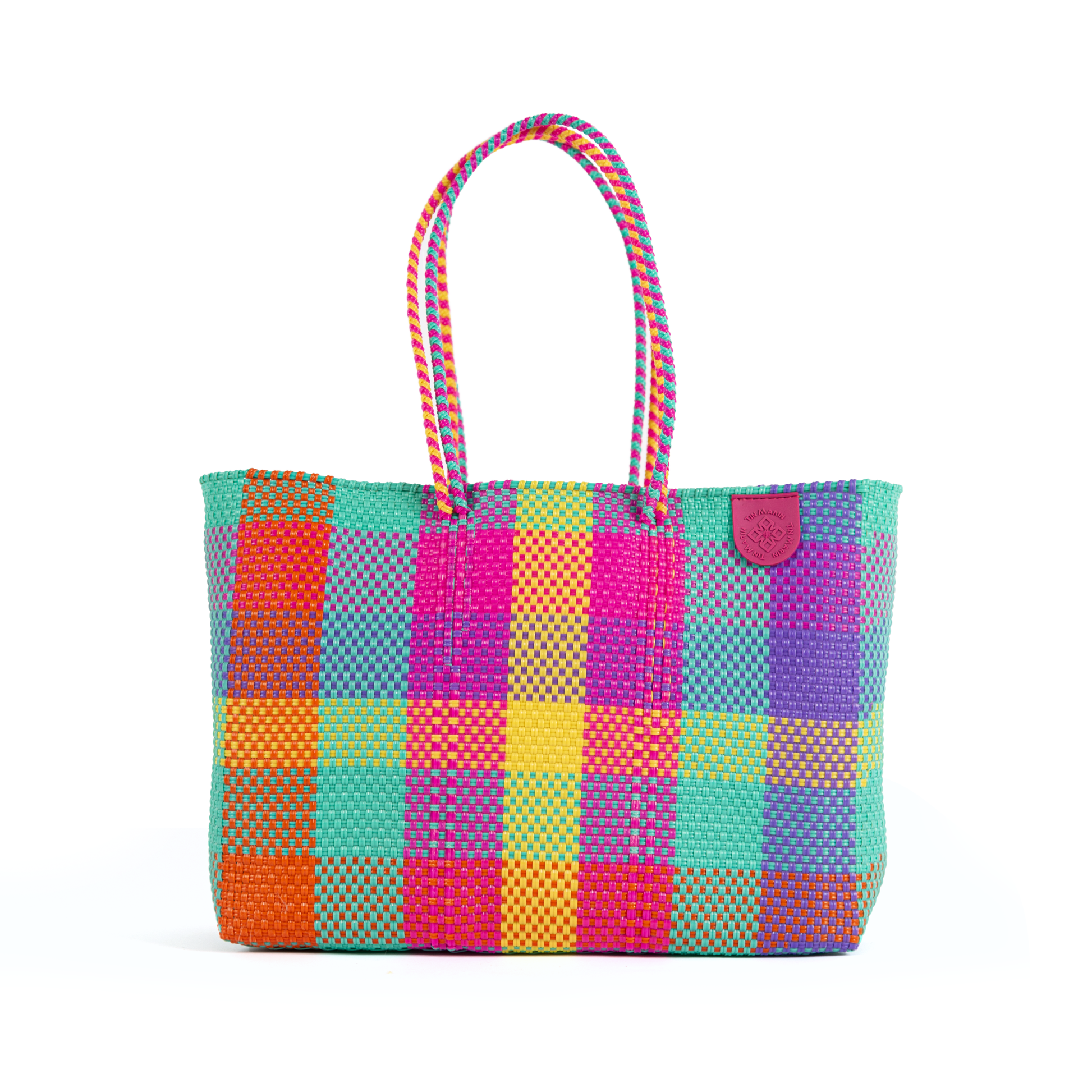 Tin Marin super tote in fiesta Design, A multicolor oversized tote bag with a shoulder strap.