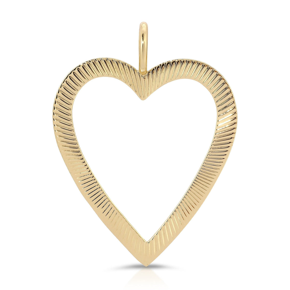 Gold Heart Pendant from Large Haze Open Heart Pendant collection