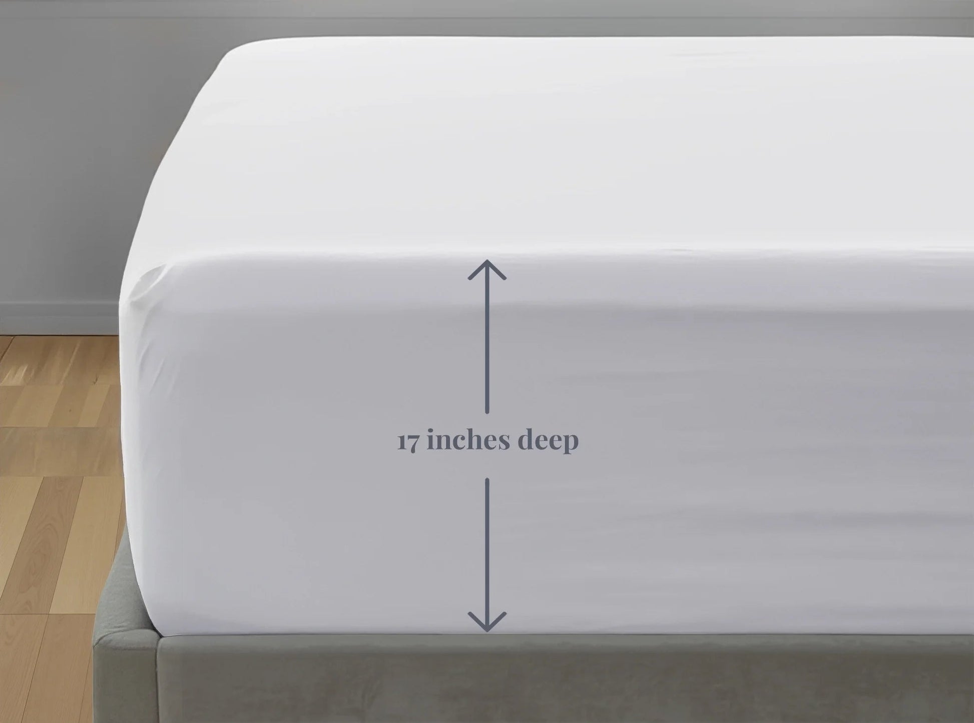 17-inch deep pocket fitted sheet in organic cotton sateen - stays secure on mattress