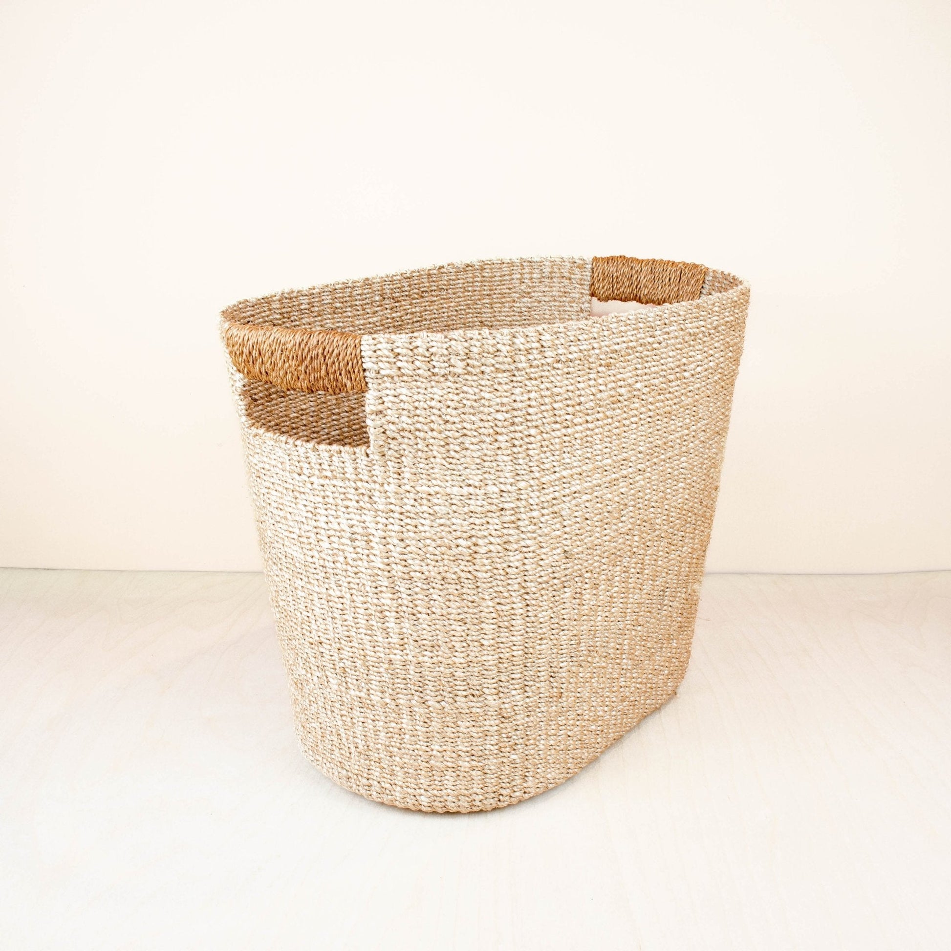 Baskets - Tan Oval Woven Baskets, set of 2 - Straw Baskets | LIKHÂ - LIKHÂ