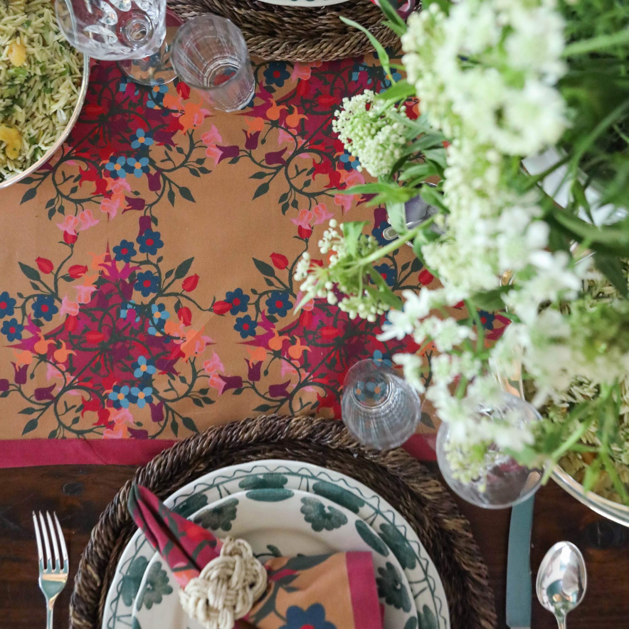 Table Runner Blumen Orange - Thumbnail 5