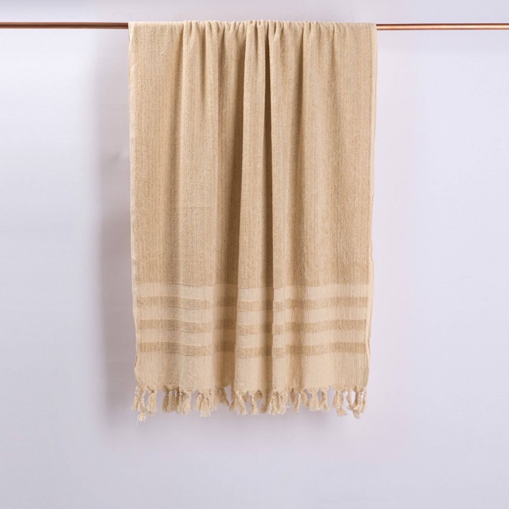 Hand loomed Linen Terry Bath Towel - Thumbnail 3