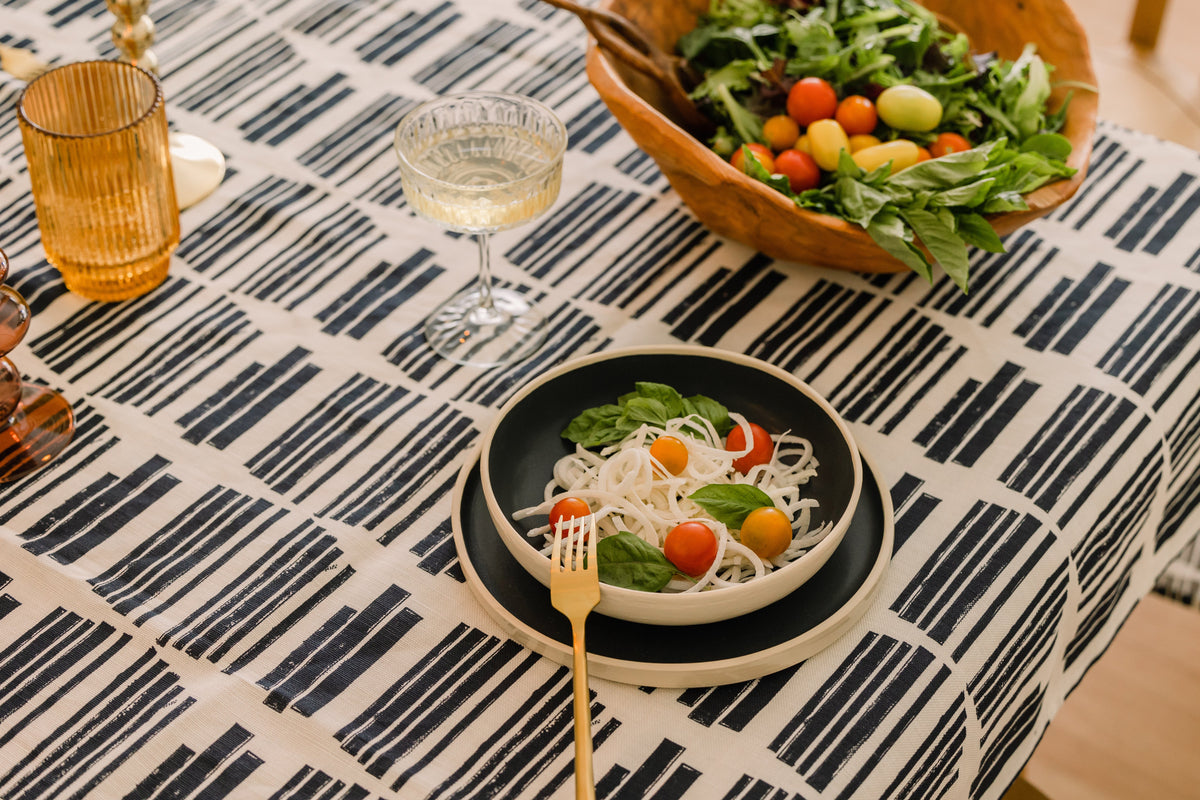 Marguerite in Indigo 70" x 90" Tablecloth - at300nelson