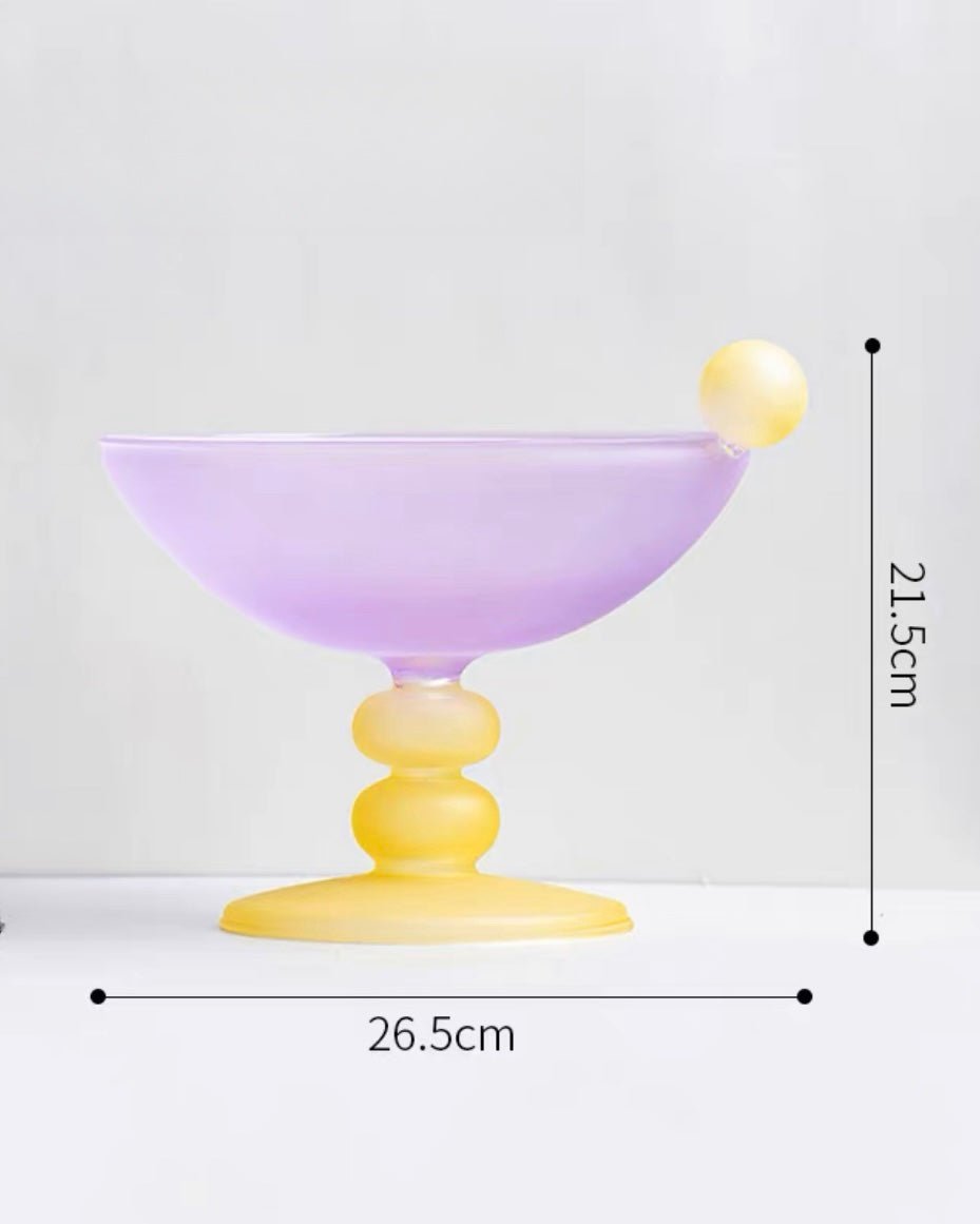 Jelly Bean Footed Tray Fruit Bowl - Whimsical Dopamine Table Setting Centerpiece - fruit bowl - Jelly Bean Fruit Bowl-Passion Fruit - Large - INSPECIAL HOME