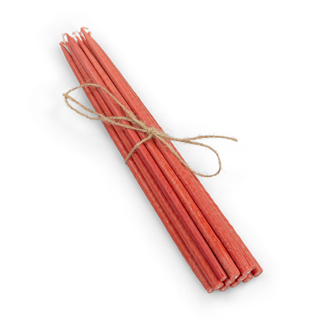 Thin Taper Candles - Guardsman Red