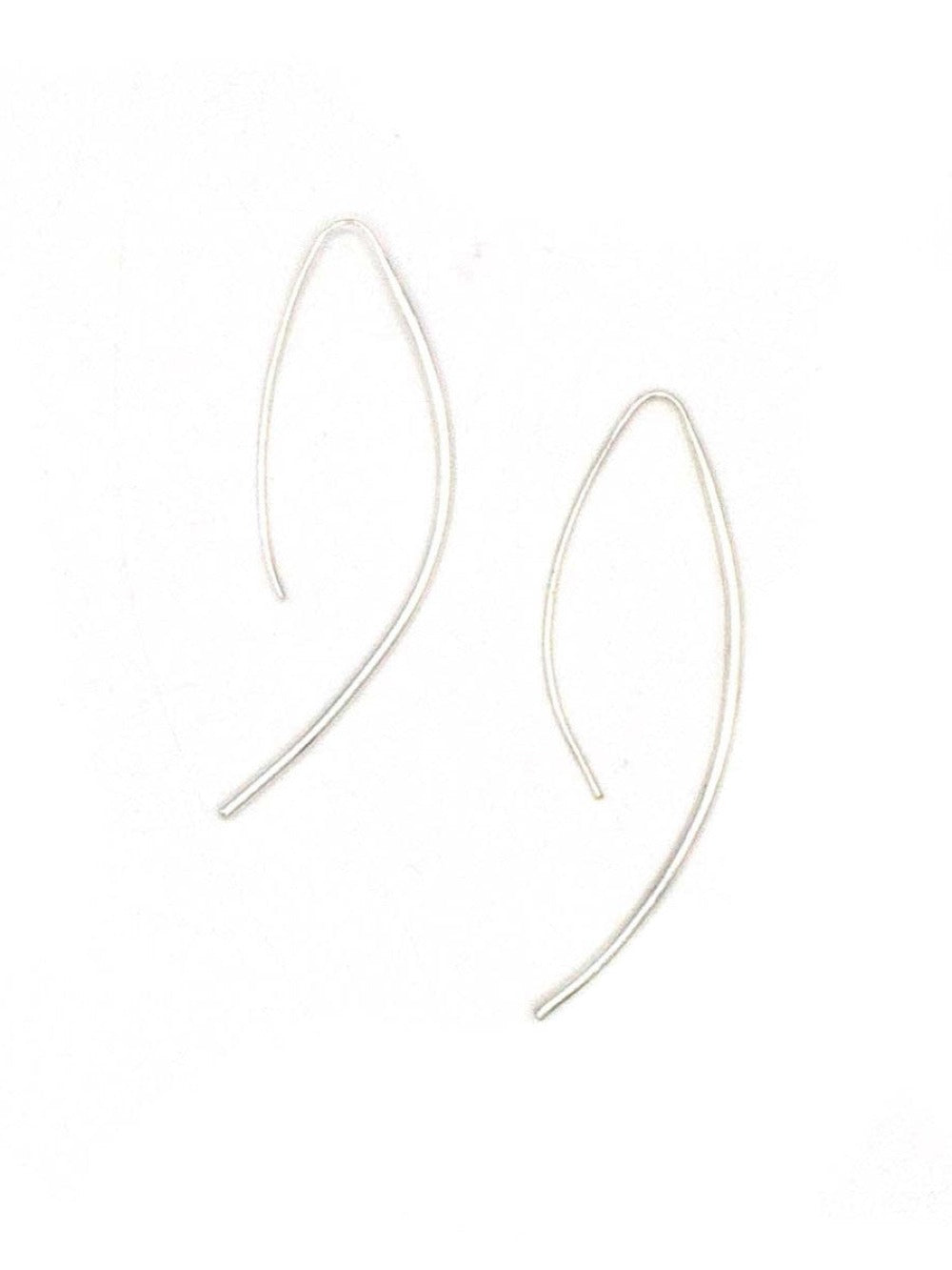 curved stick drop earrings brass_Fair anita