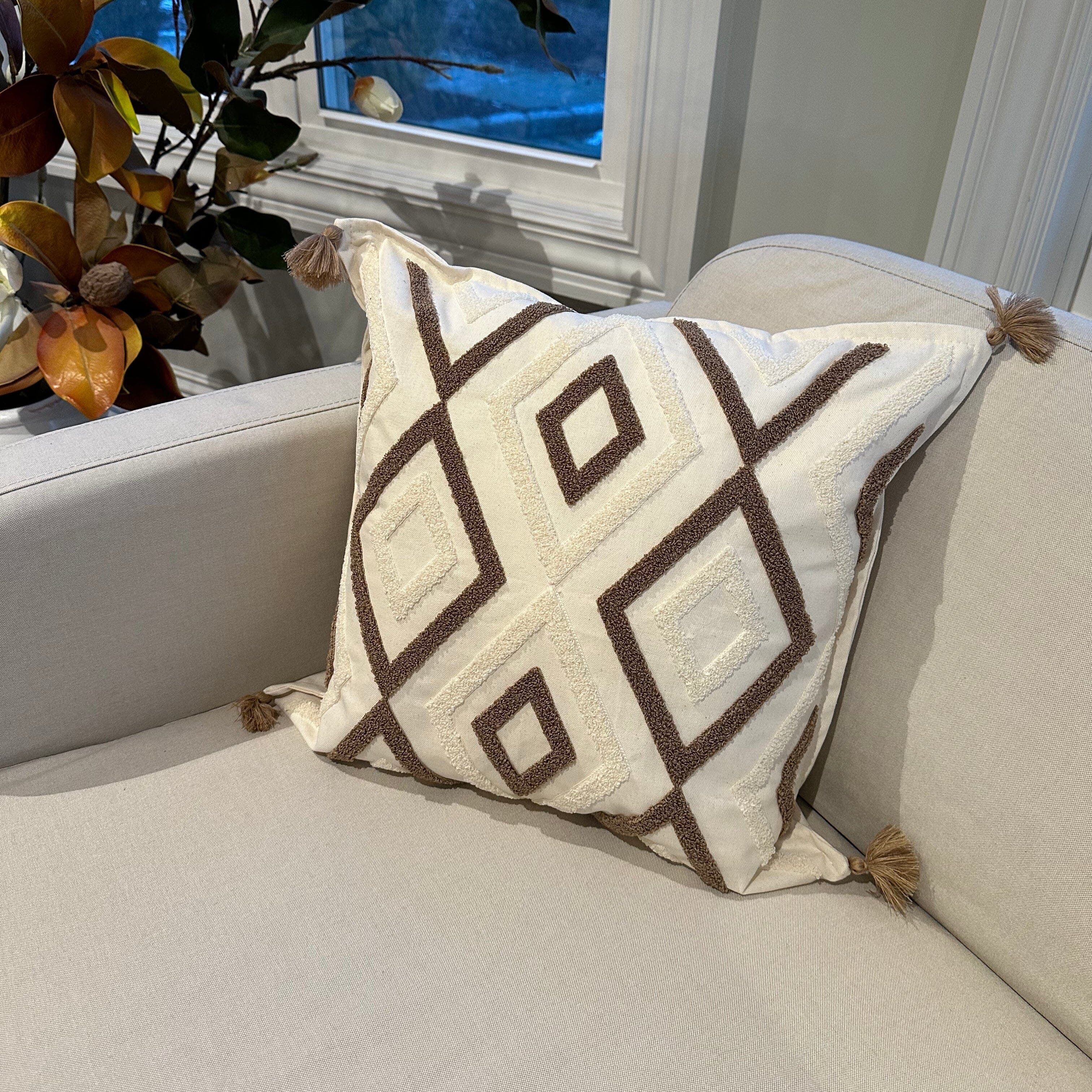 Signature Tufted Throw Pillow Cover