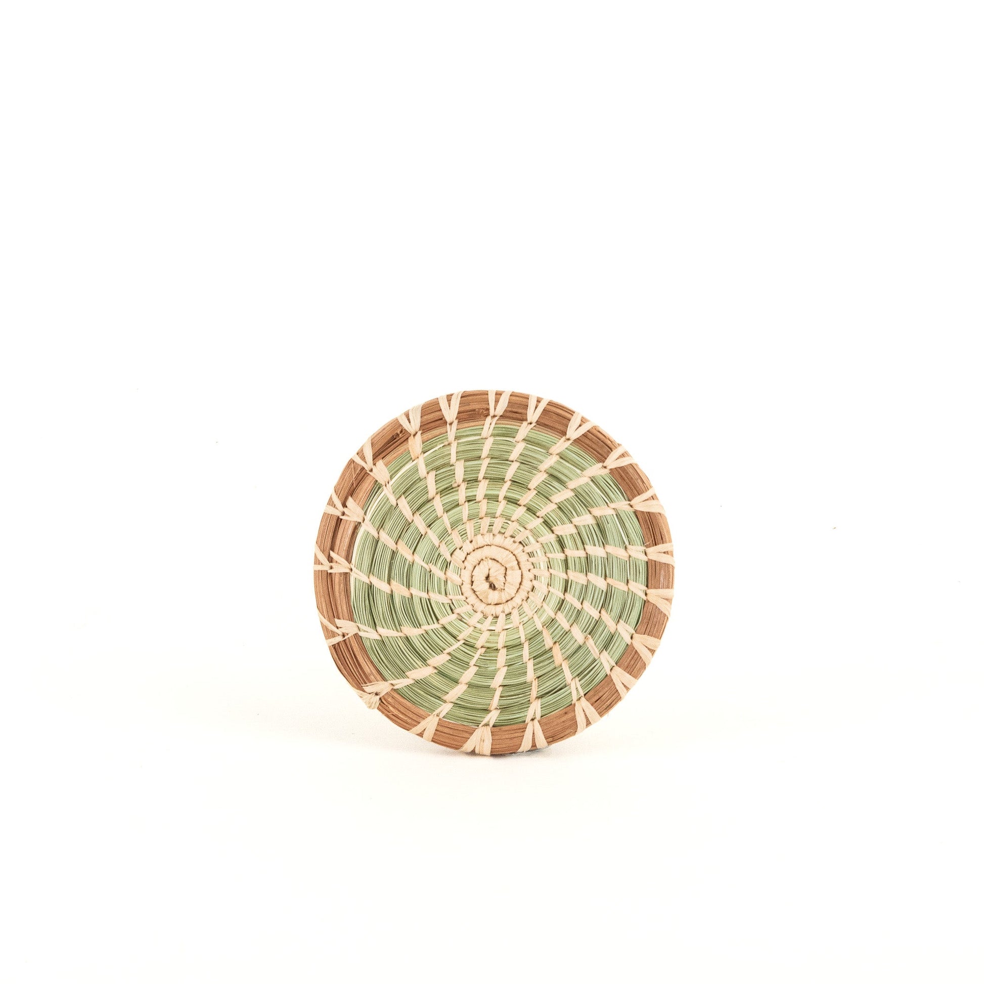 pine needle and sweetgrass coaster, set of 4, top view