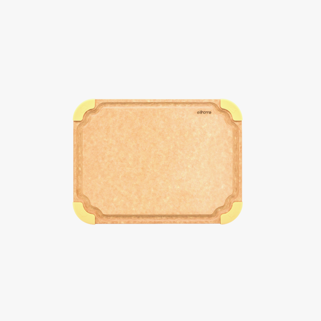 Elihome Premium Series Medium Cutting Board 13" x 10" - color-coded wood fiber cutting board with juice groove and non-slip corners
