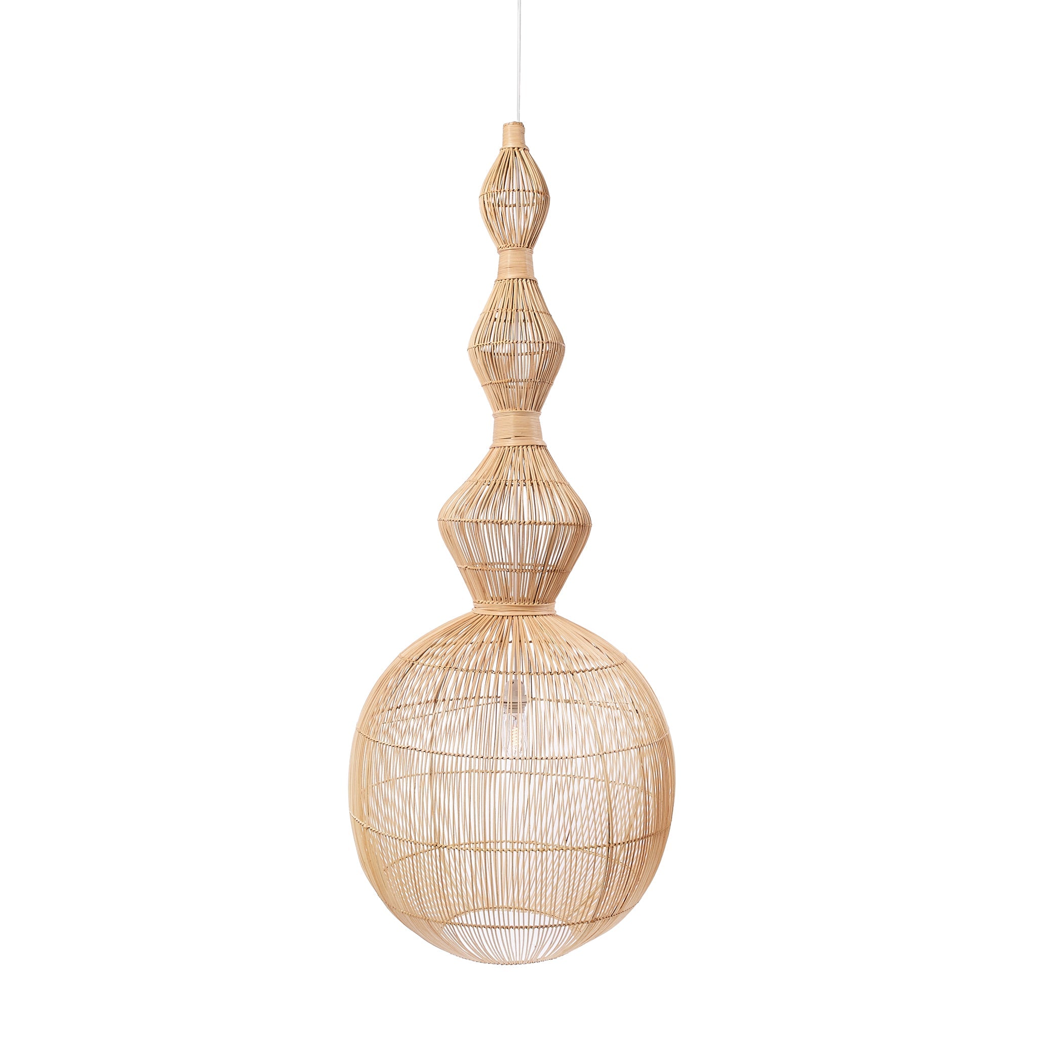 Big Rattan Pendant Ceiling Light