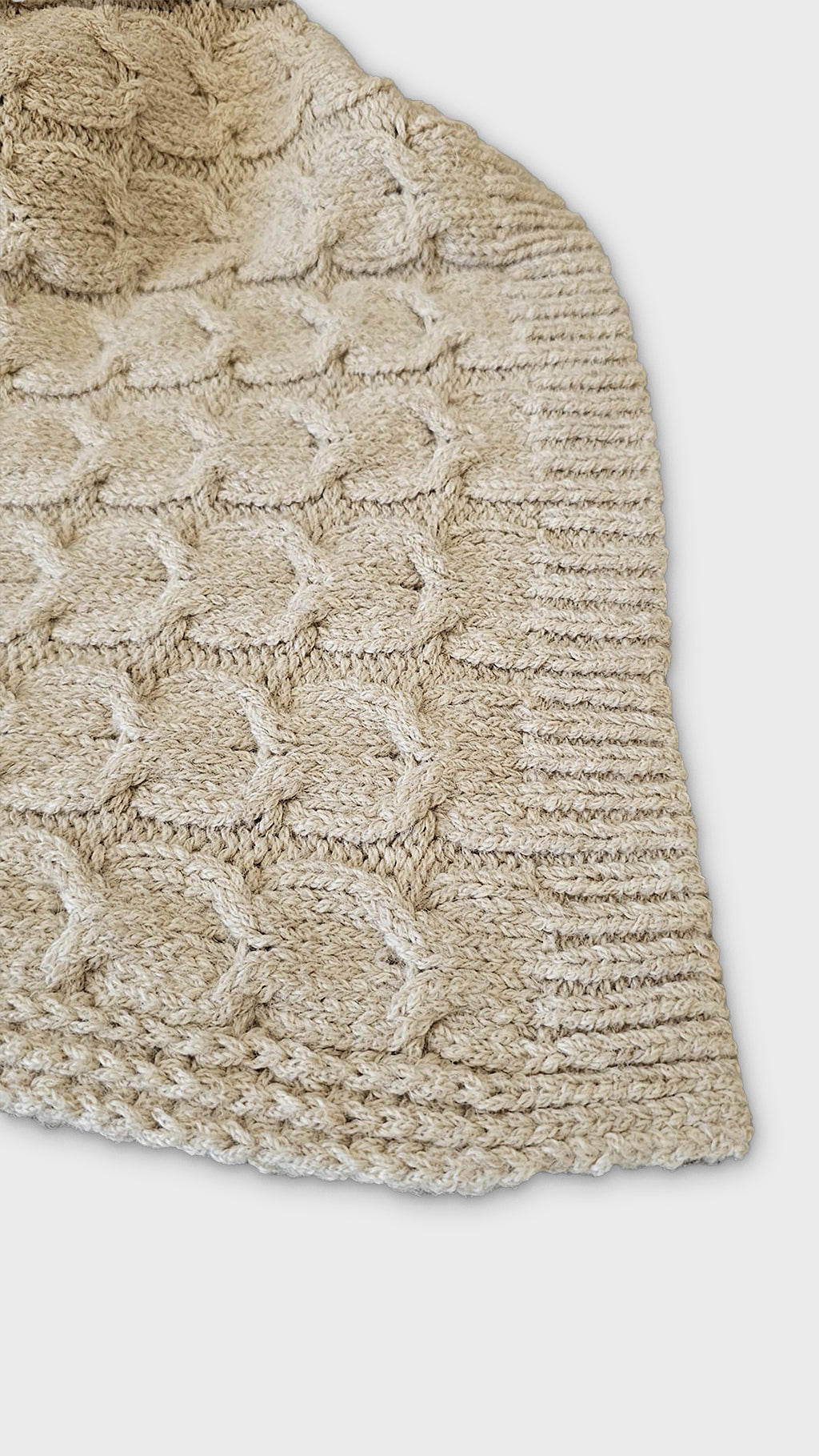 cream cable knit throw blanket