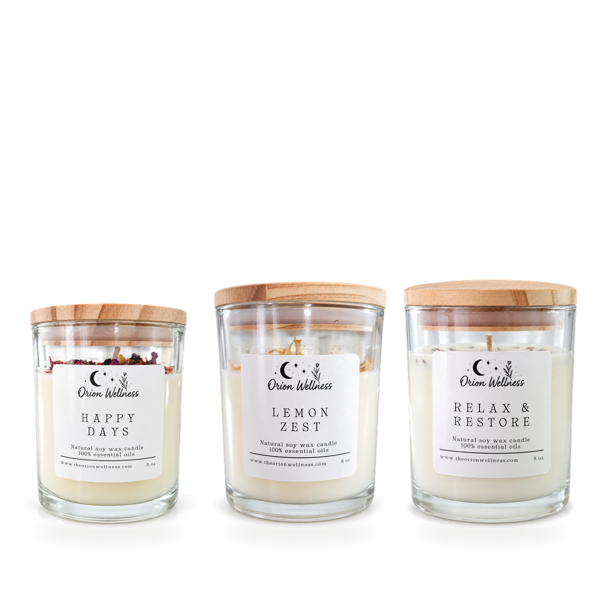 Host Gift Candle Trio complete set on a white background